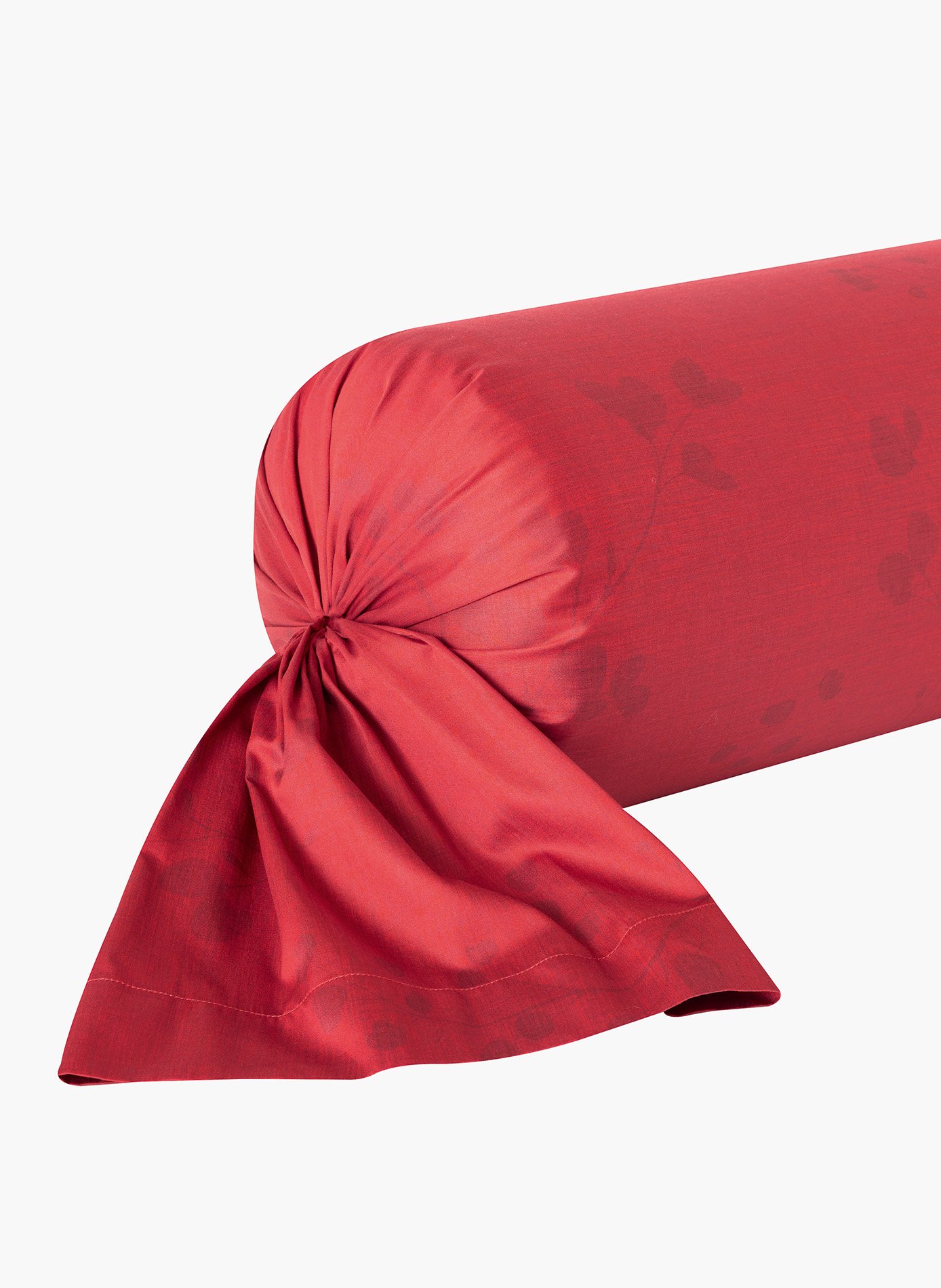 Taie de traversin minimaliste ANNE DE SOLENE Rouge