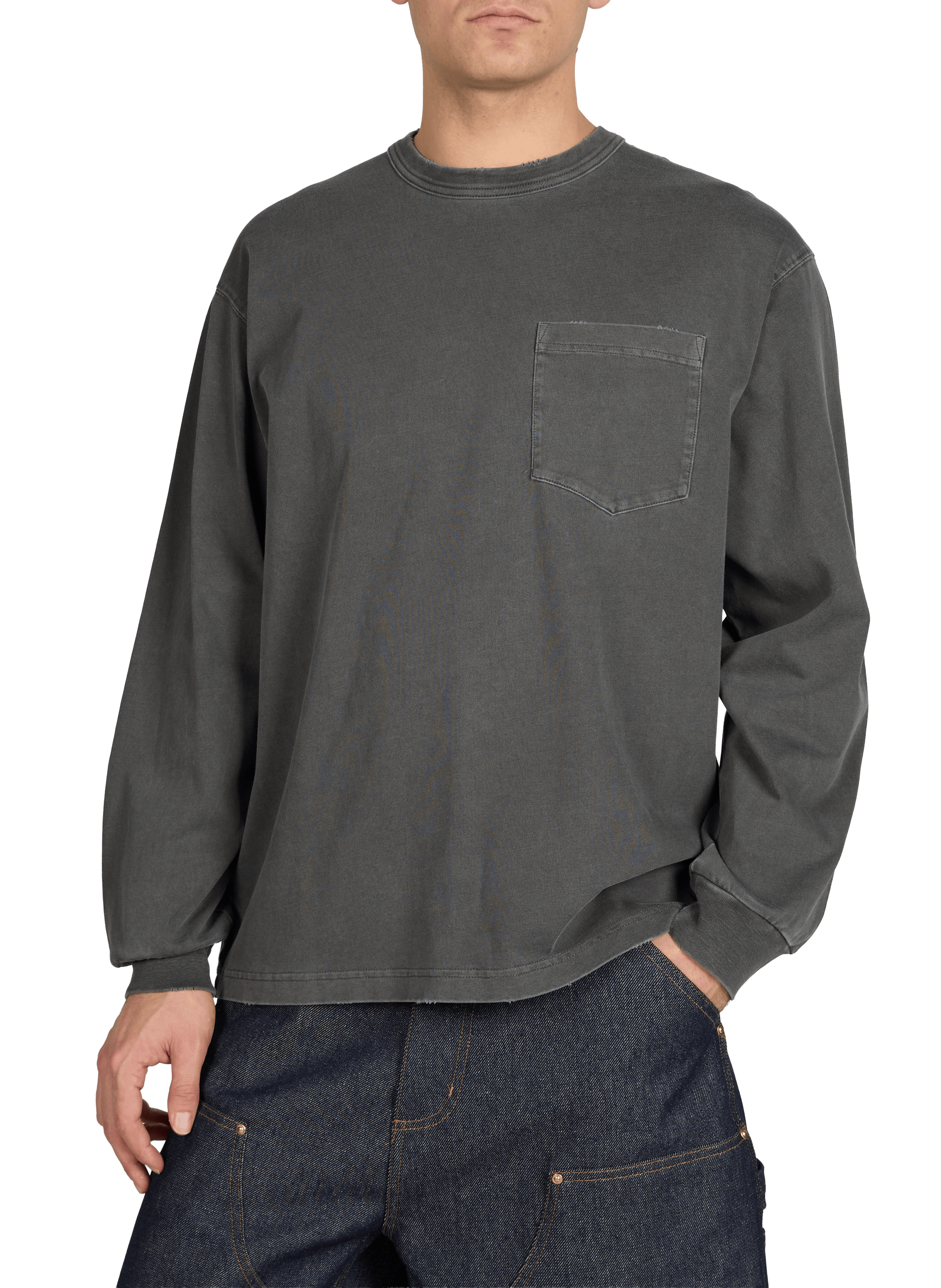 Long-sleeve cotton logo T-shirt  CARHARTT WIP Black