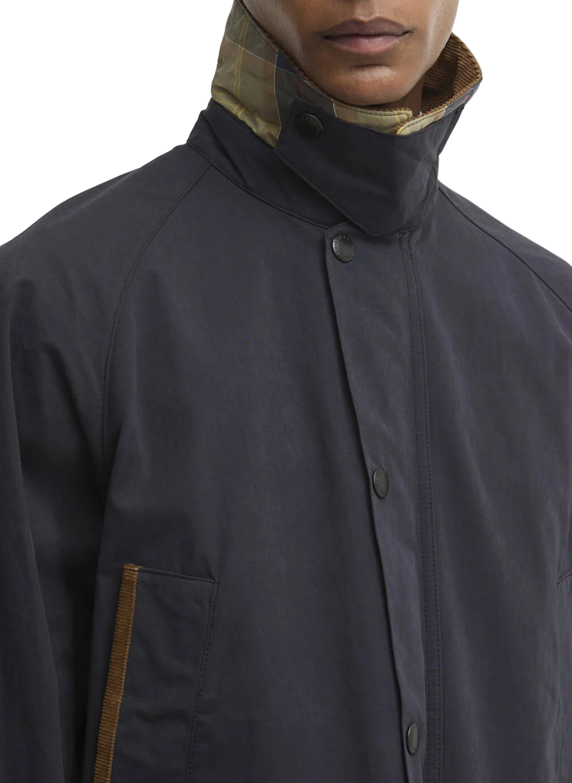 Veste droite col boutonné BARBOUR Blue