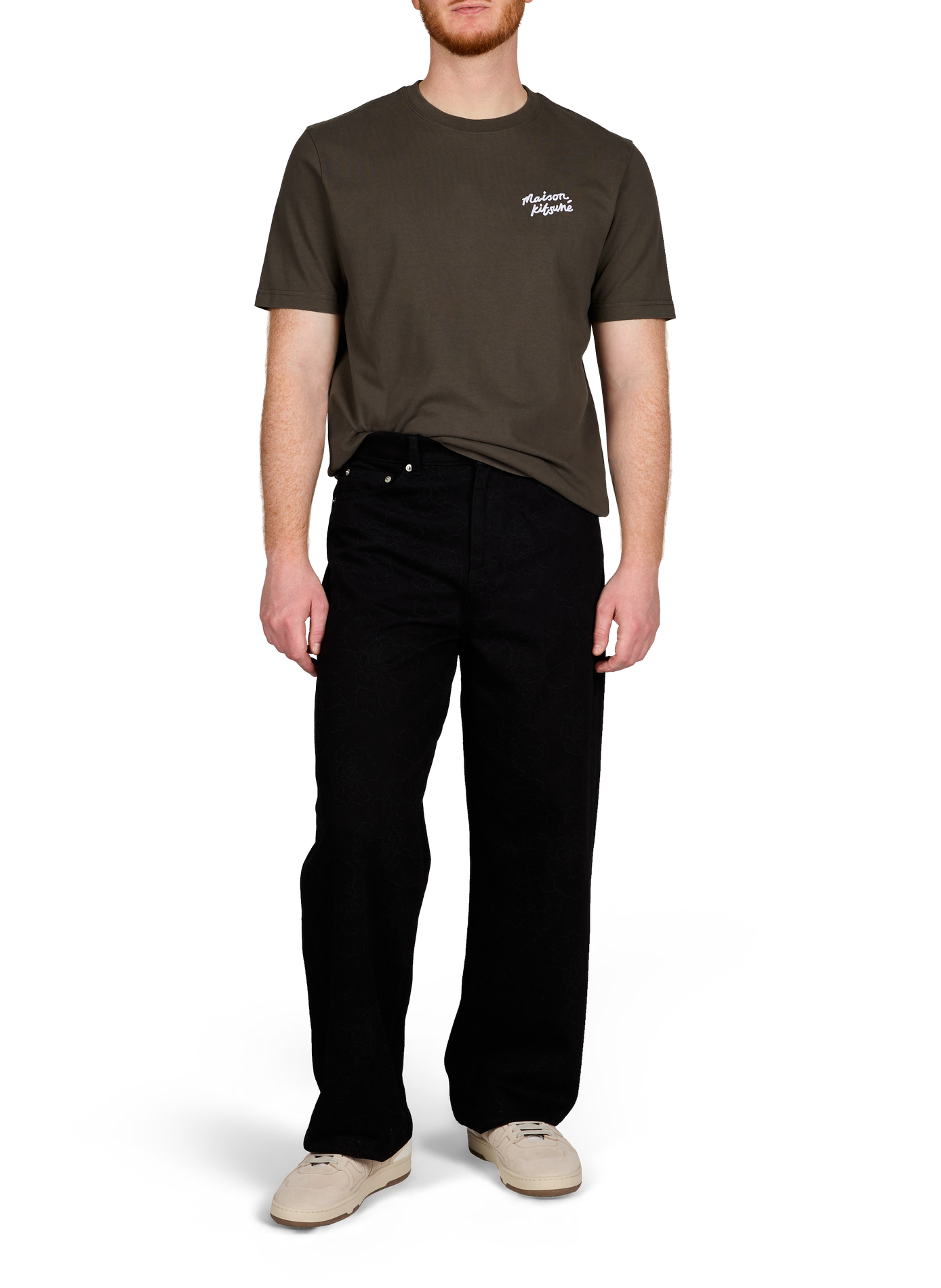 Short-Sleeve Cotton T-Shirt  MAISON KITSUNÉ Brown