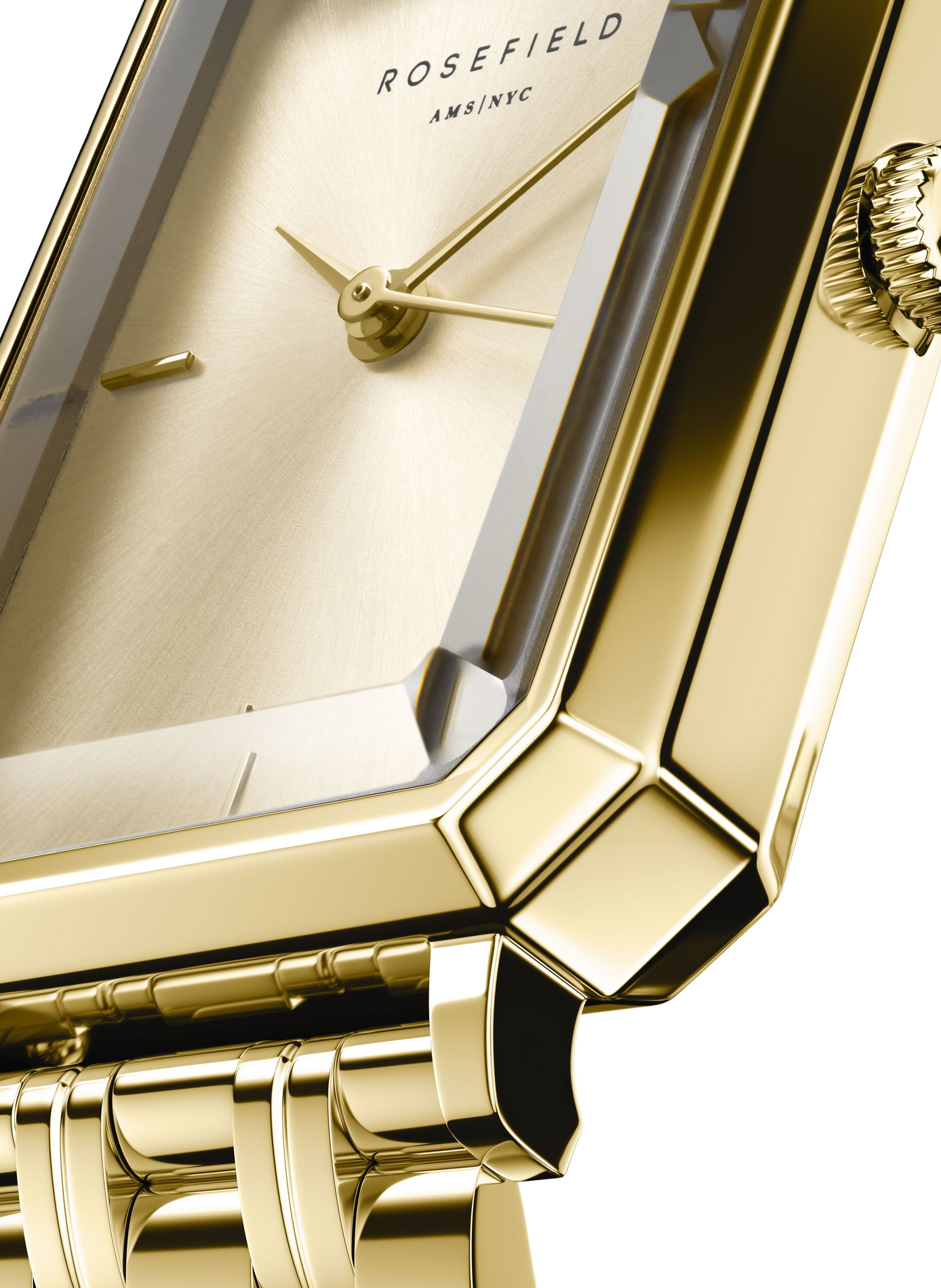 Montre analogique Octagon en acier inoxydable ROSEFIELD Doré