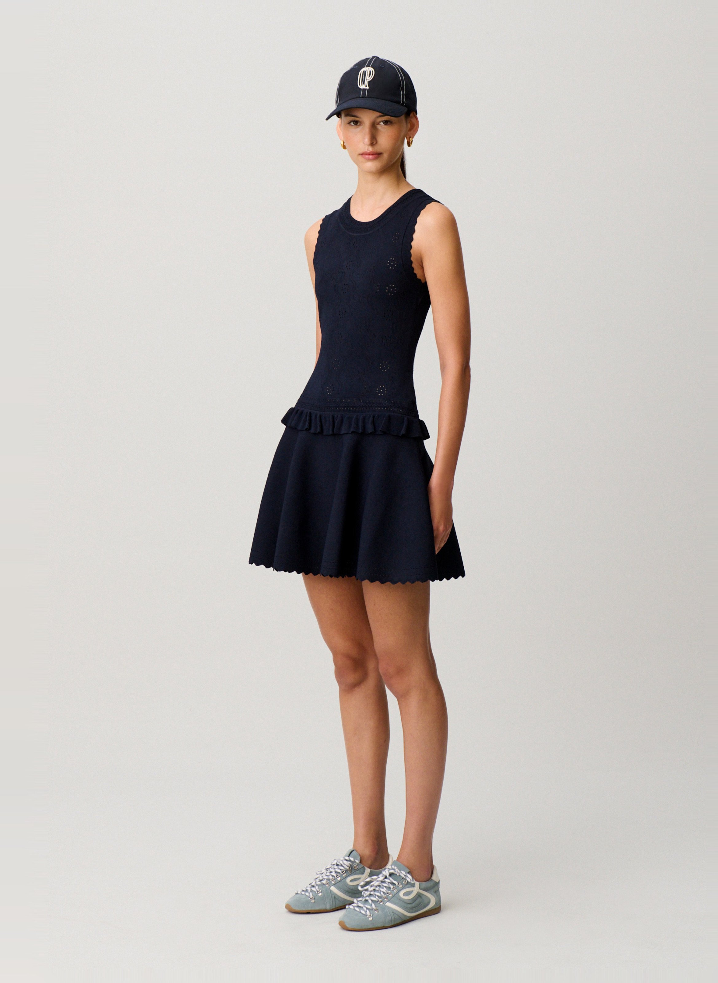 Robe courte col rond CLAUDIE PIERLOT Bleu