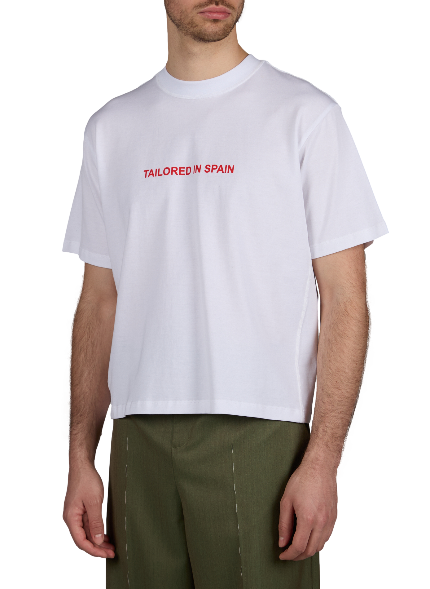 T-shirt col rond en coton SONIA CARRASCO Blanc