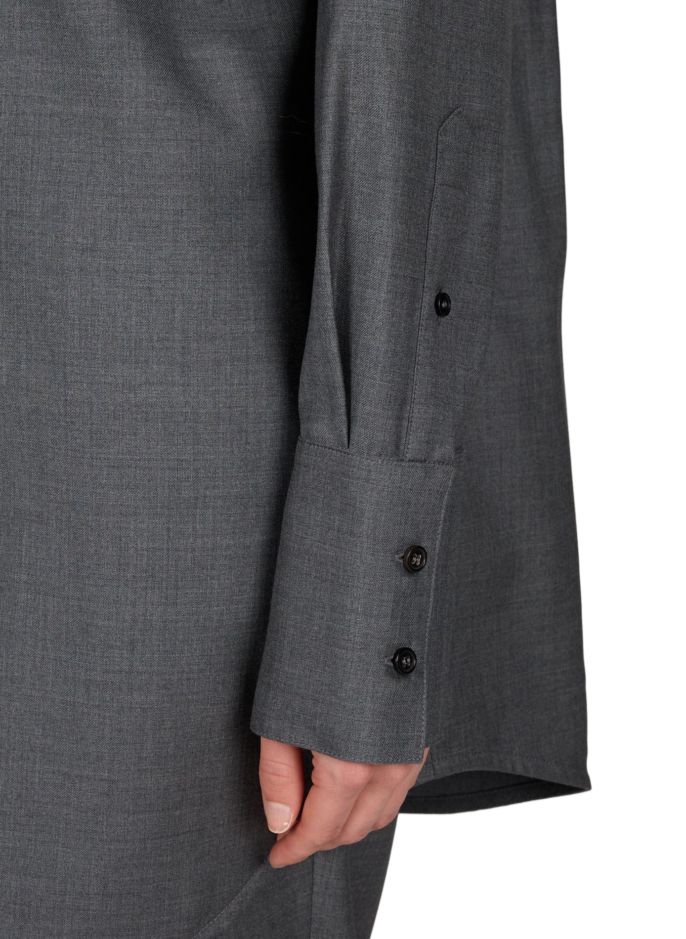 Flowy wool shirt CO Grey