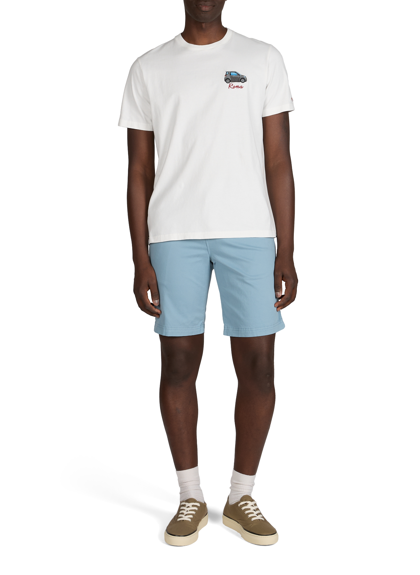 Saulien straight cotton blend shorts FAGUO Grey