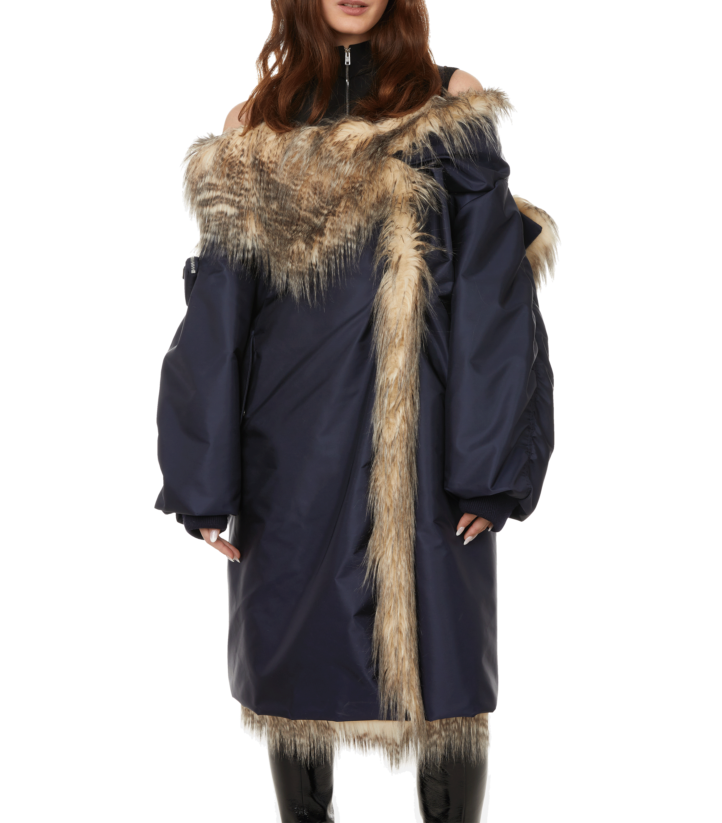 Parka aus Re-Nylon PRADA Blau