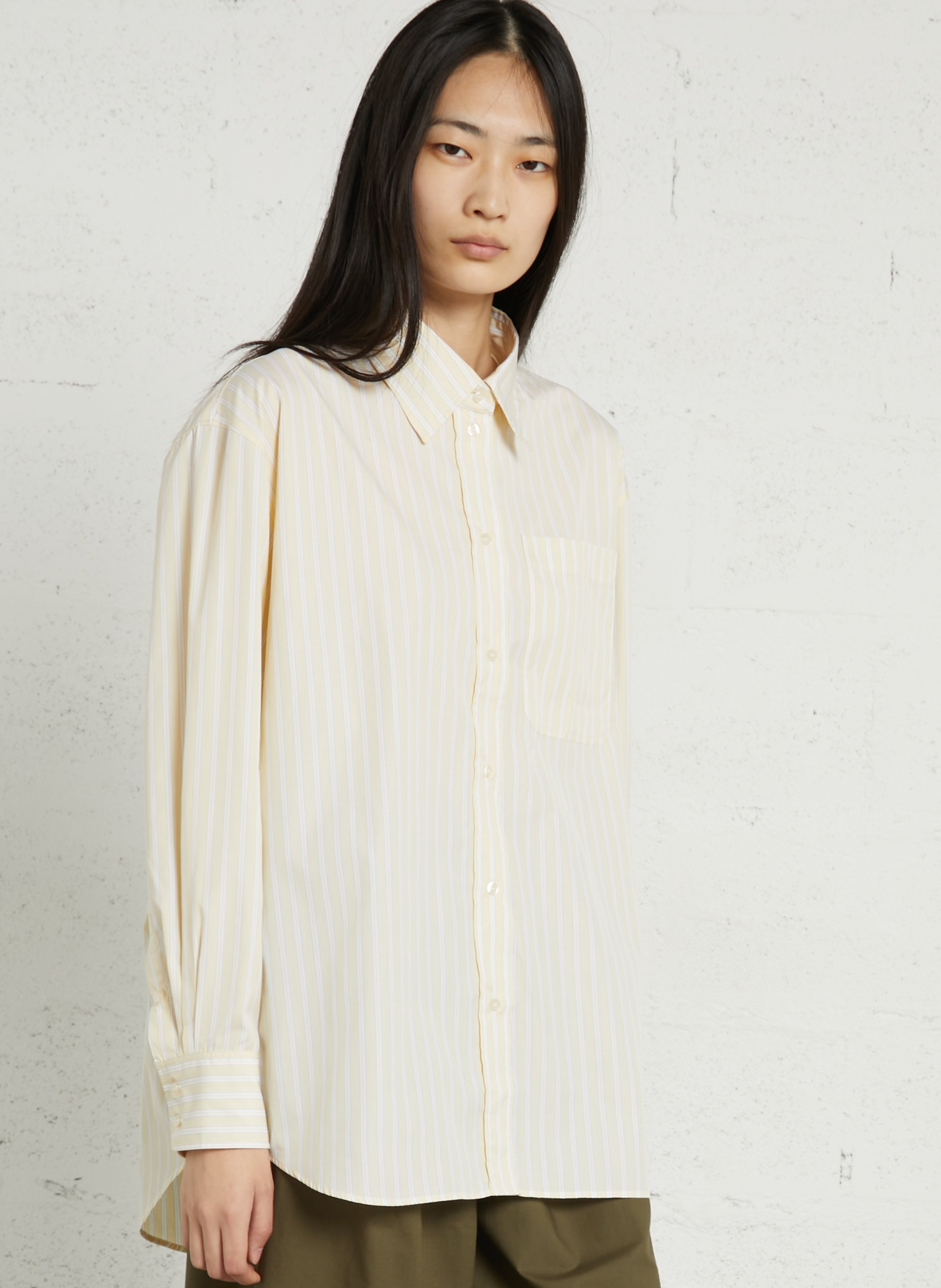 Chemise col classique en coton carlotta SOEUR Jaune