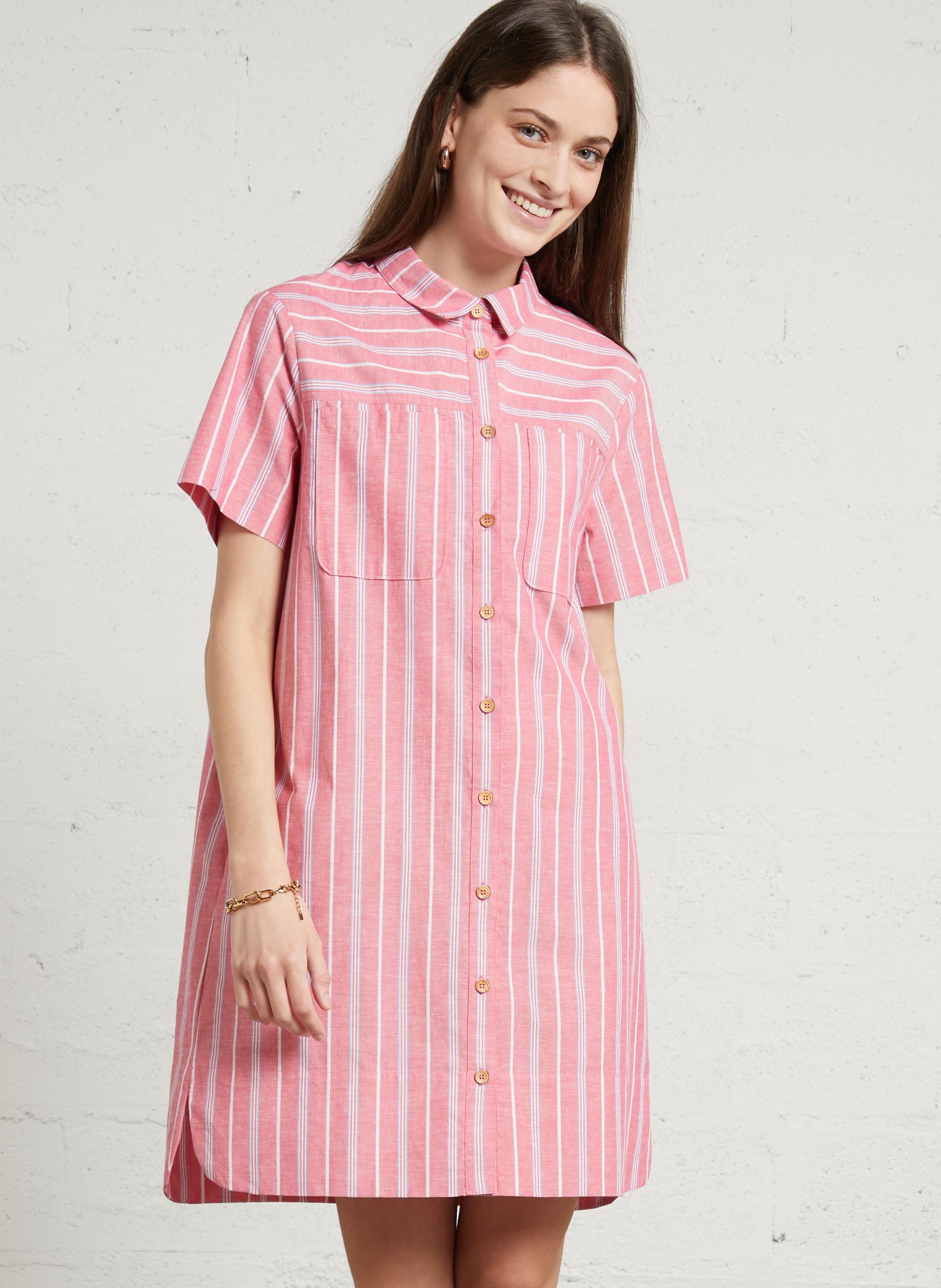 Robe courte à rayures heritage ARMOR-LUX Roze