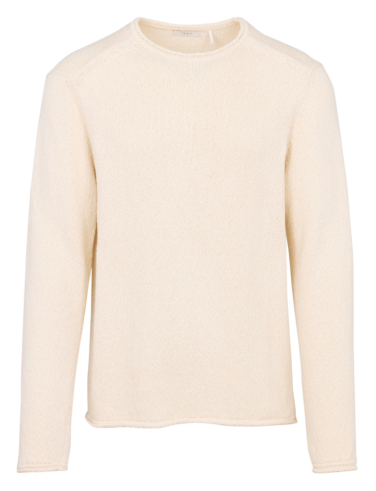 Pull ample col rond en coton IKKS Blanc