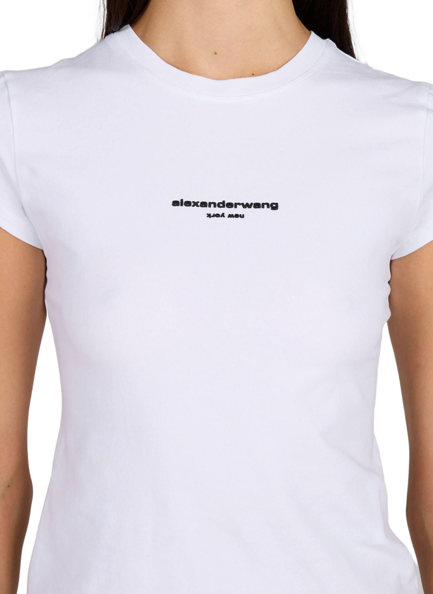Tee-shirt col rond ALEXANDER WANG Blanc