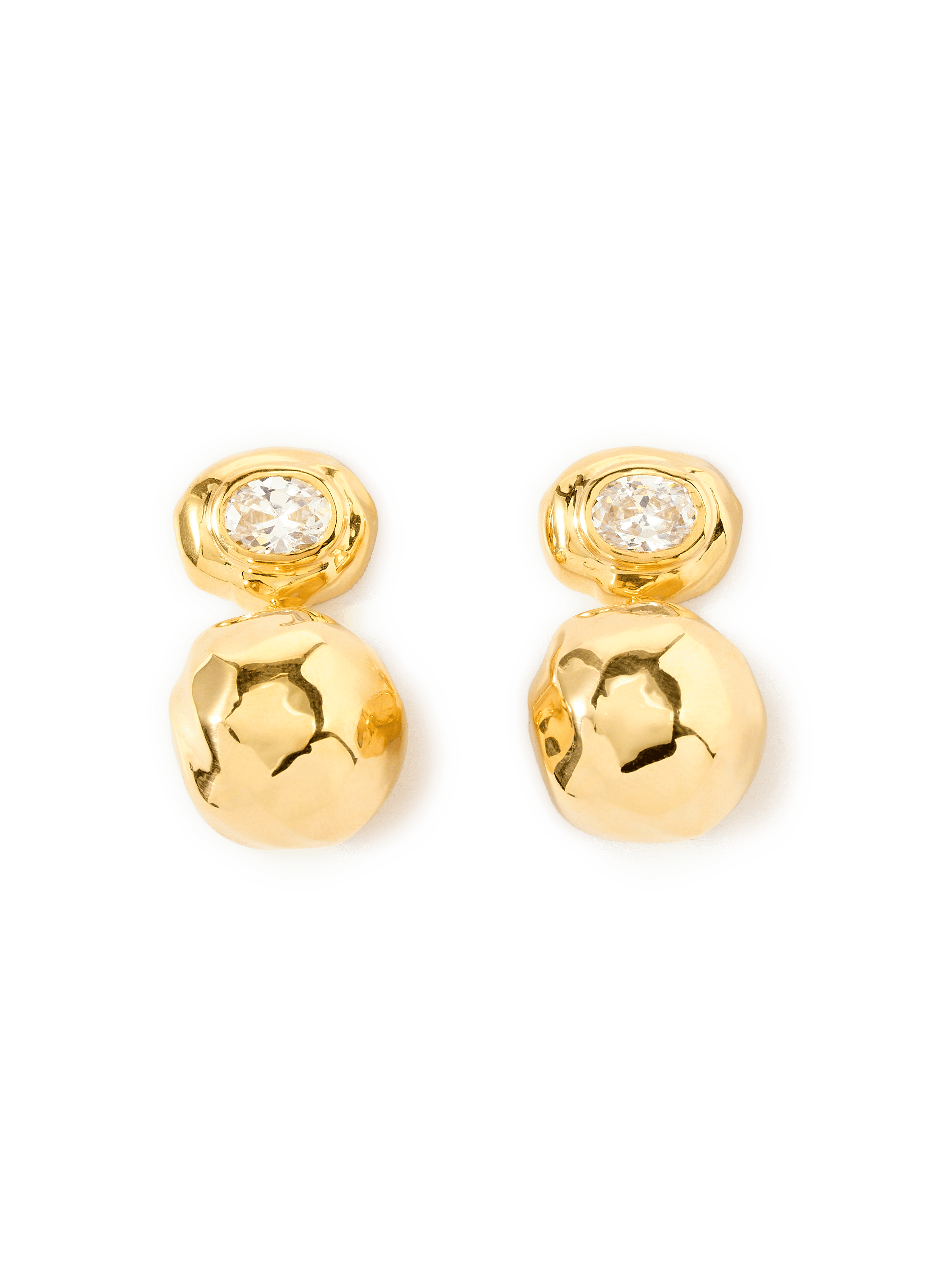 Pleated ball earrings JOANNA LAURA CONSTANTINE Golden