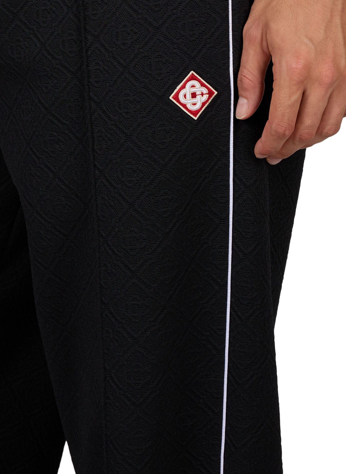 Logo-print cotton blend pants CASABLANCA PARIS Black