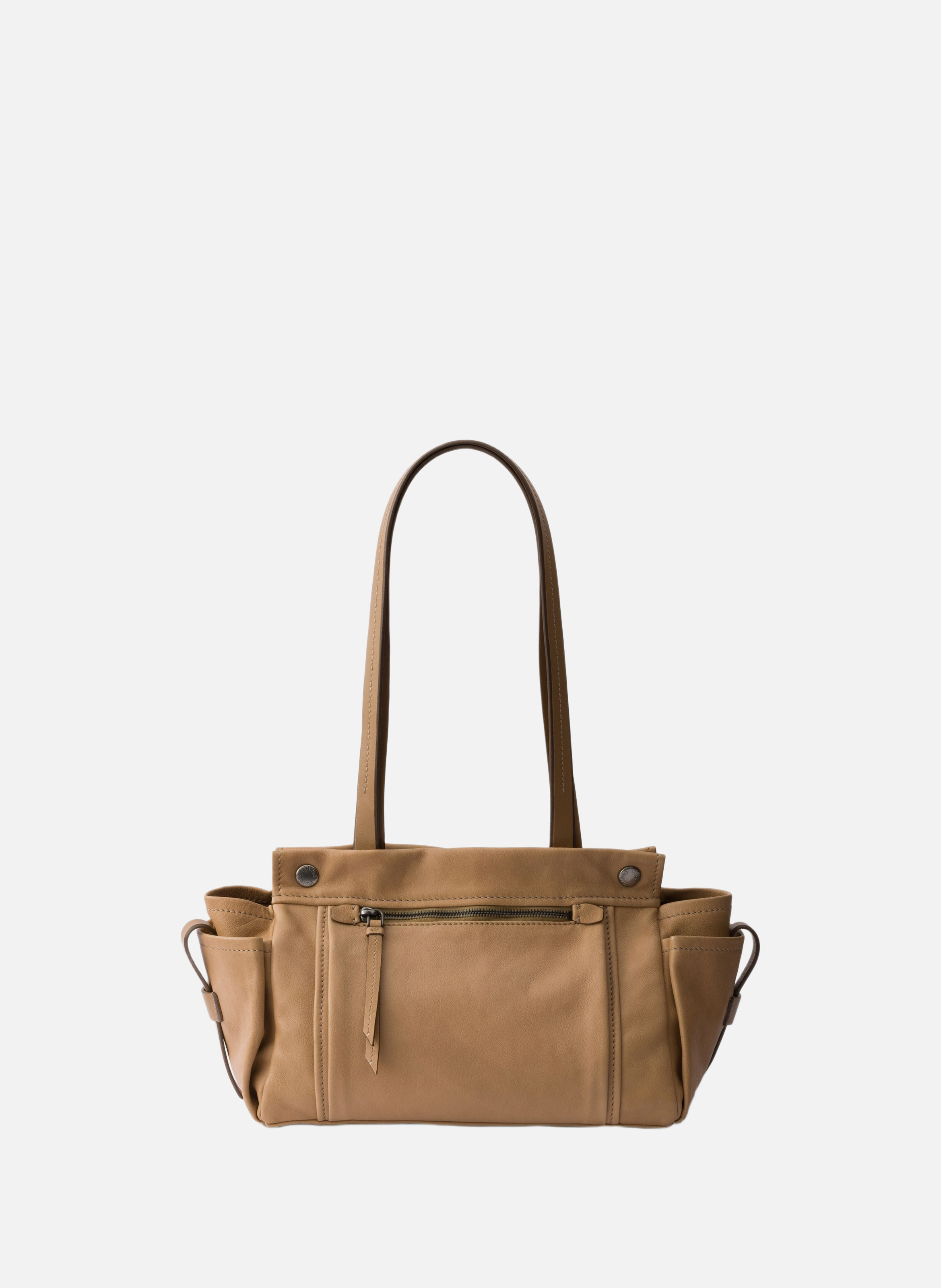 Cabas en cuir prada route PRADA Beige