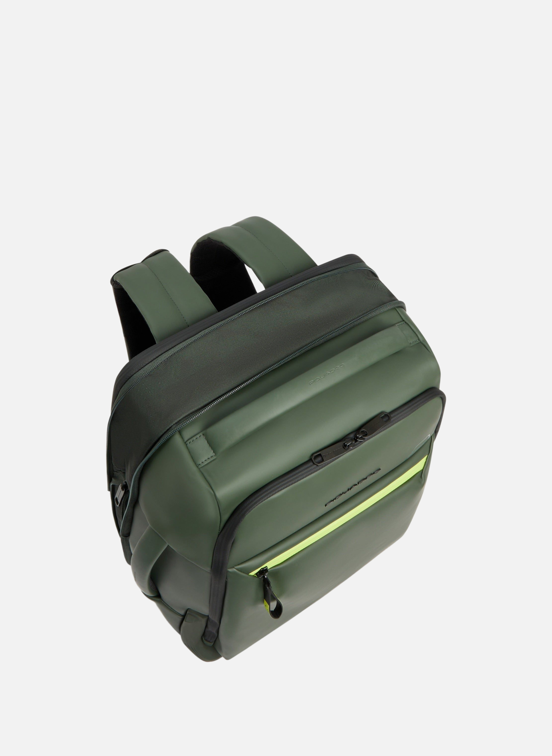Waterafstotende reisrugzak voor laptop PIQUADRO Groen