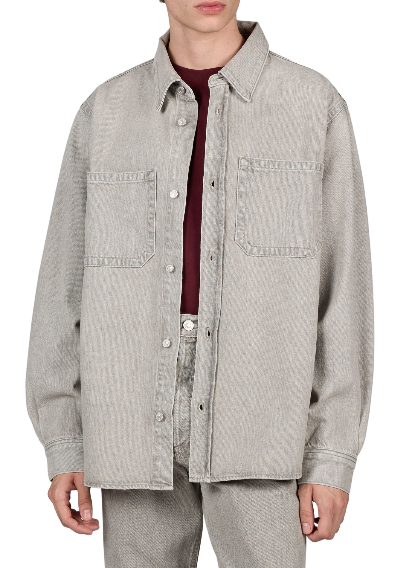 Craven cotton overshirt AGOLDE Grey