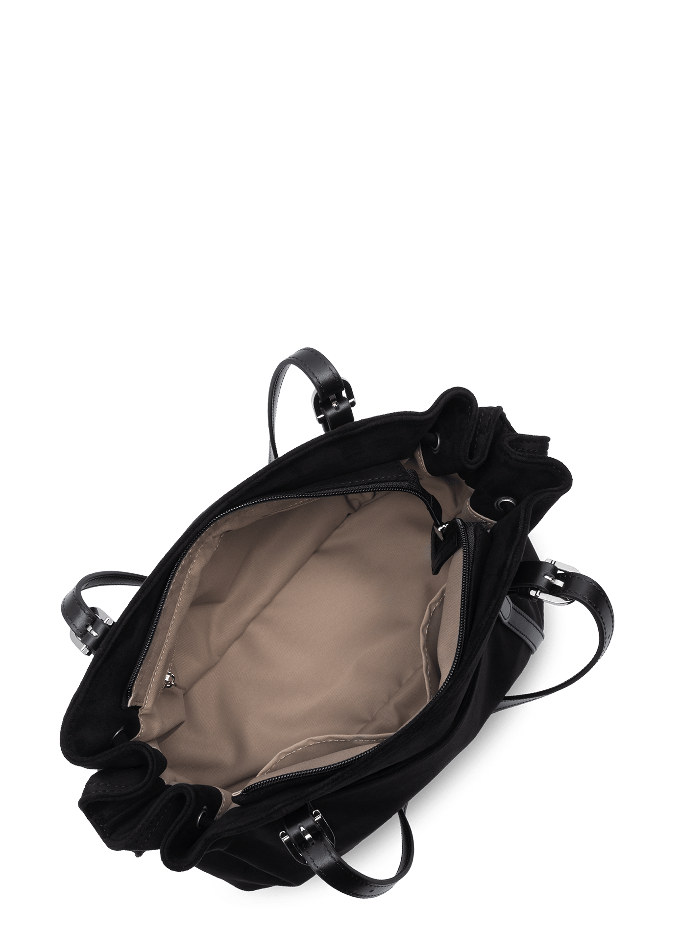 Grand sac cabas épaule - velvet emma LANCASTER Noir