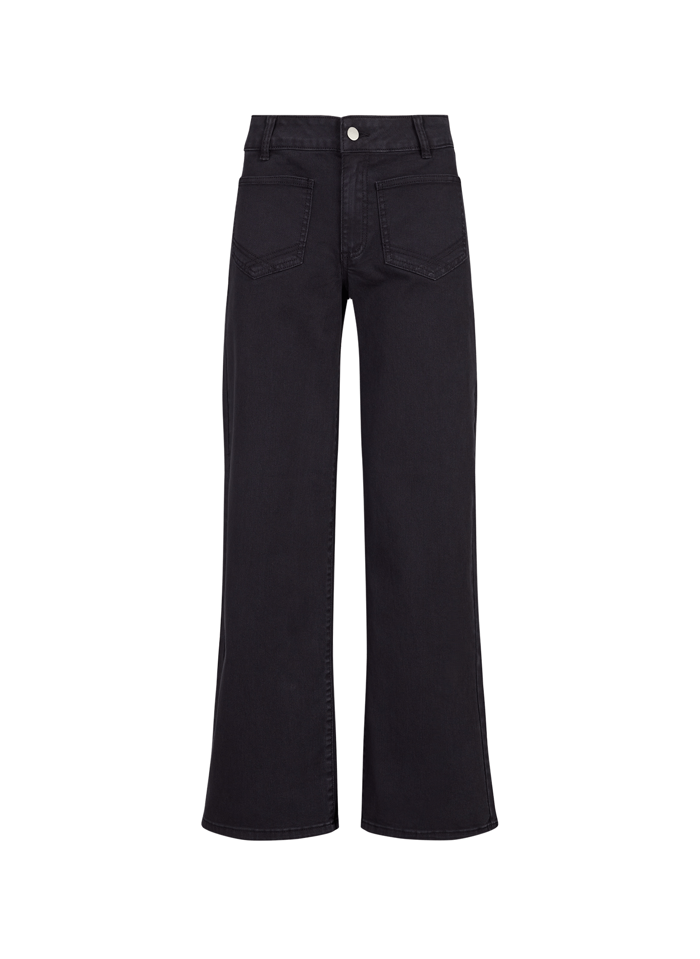 Weite Jeans aus Baumwollmischgewebe VILA Schwarz