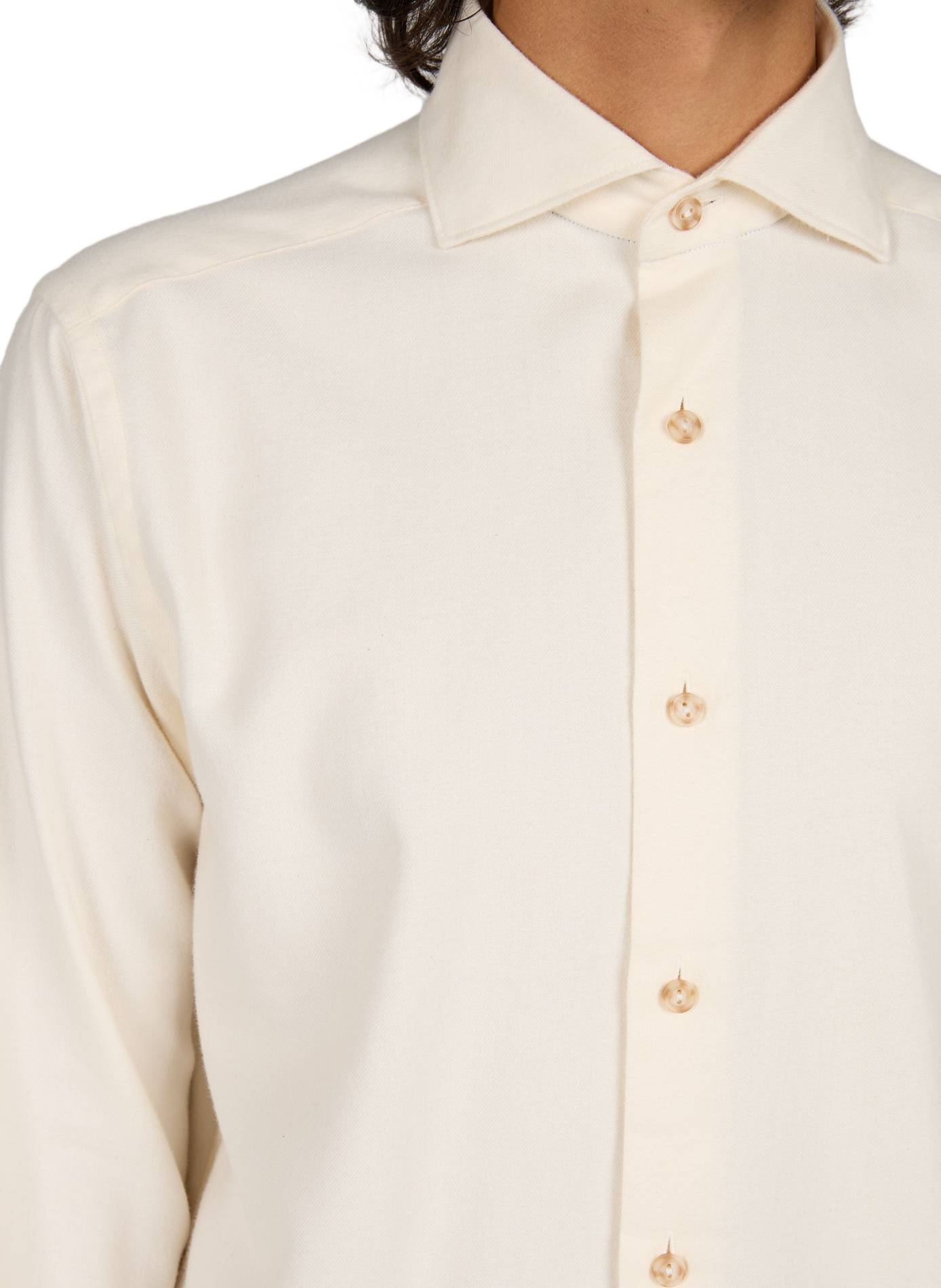 Chemise droite en coton ETON Blanc