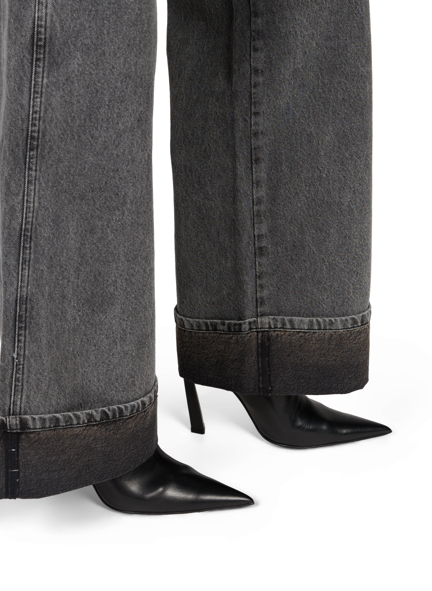 Wide cotton jeans | Grey ADOLFO DOMINGUEZ Women