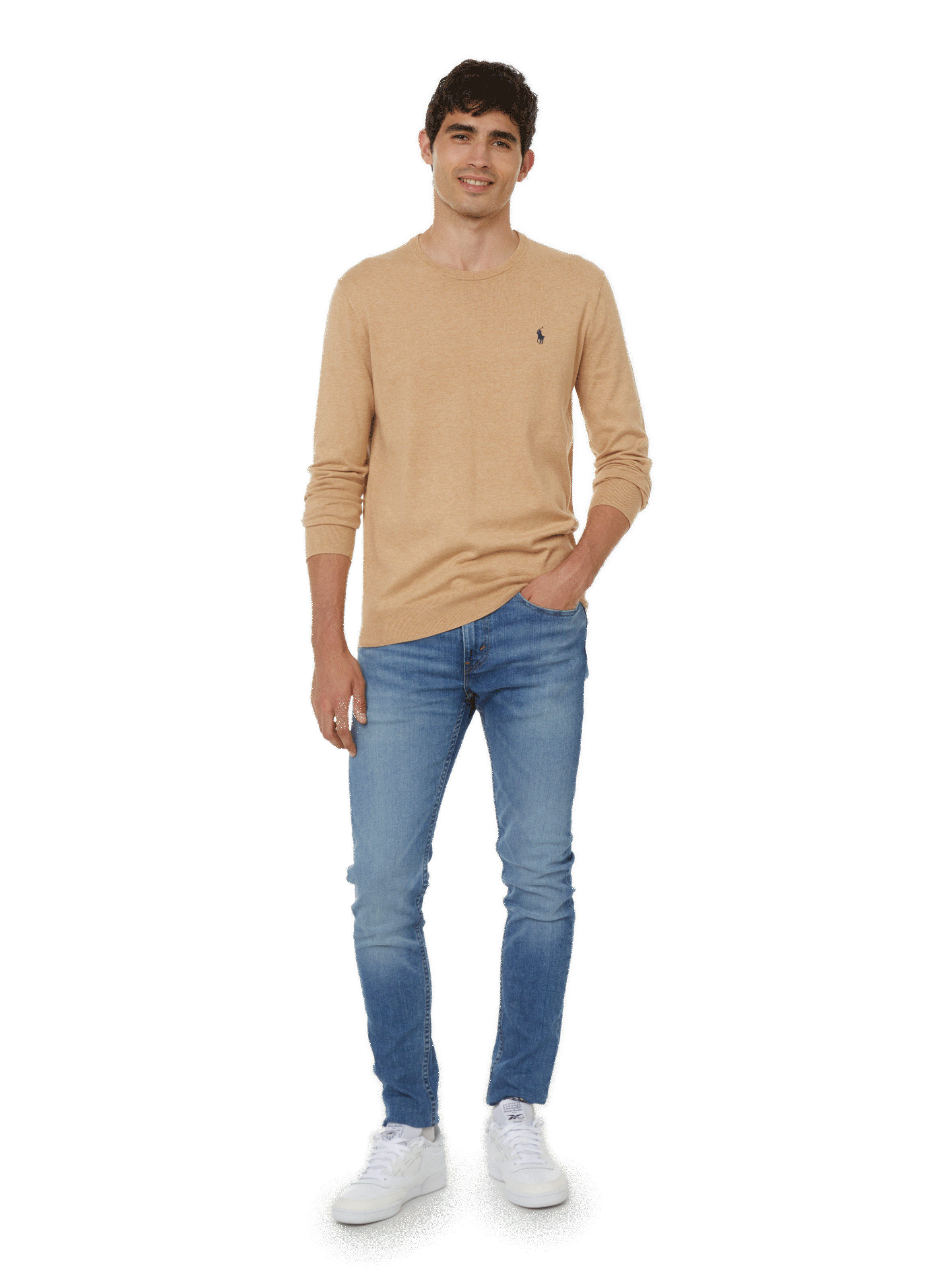 Pull en coton POLO RALPH LAUREN Marron