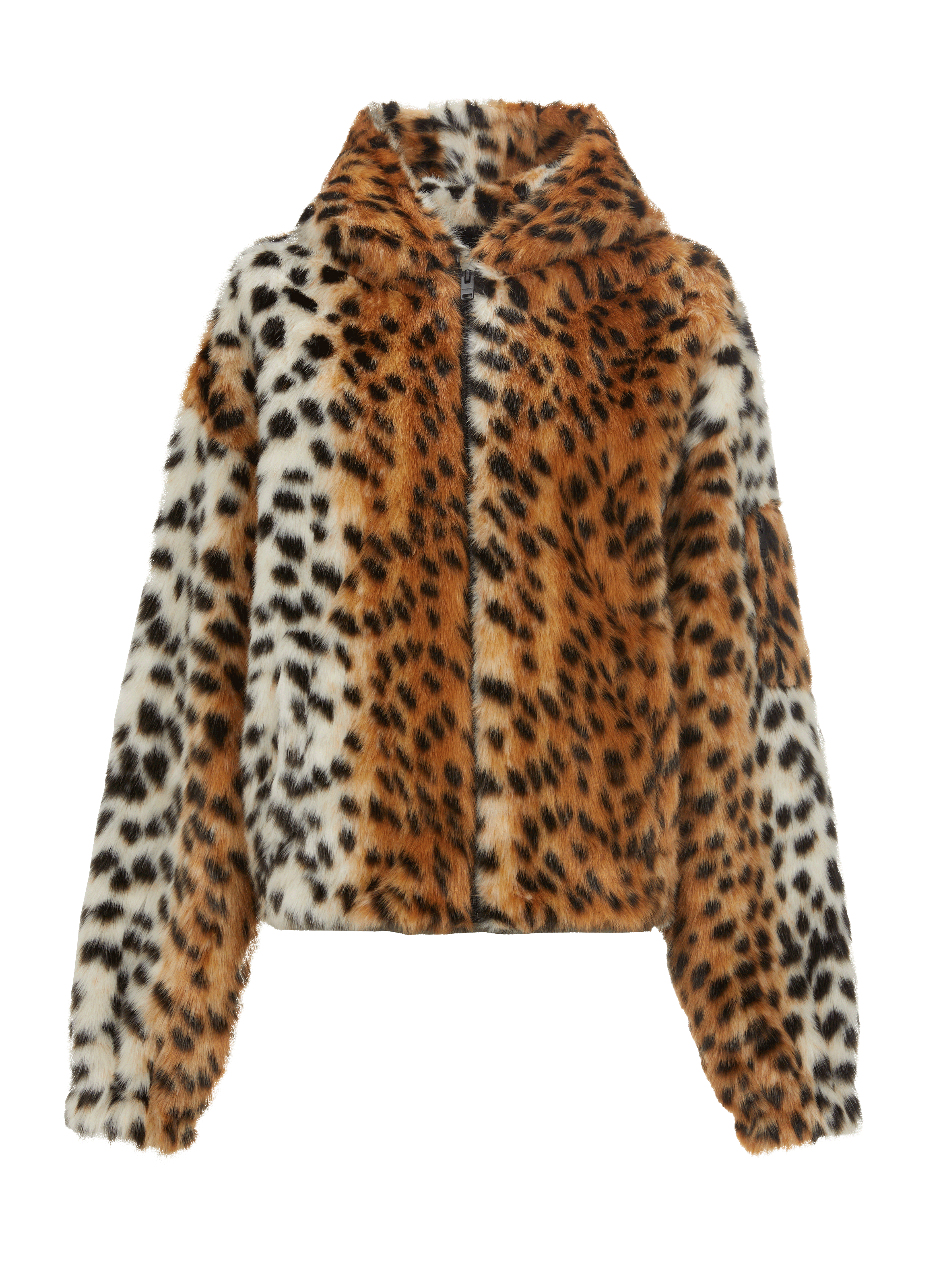 Veste en fausse fourrure léopard