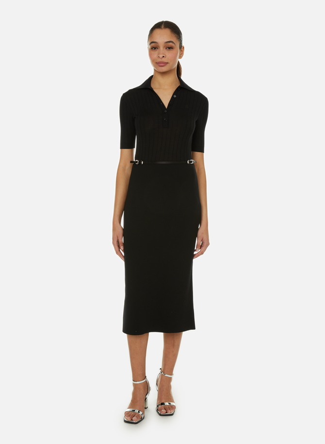 GIVENCHY long wool polo dress