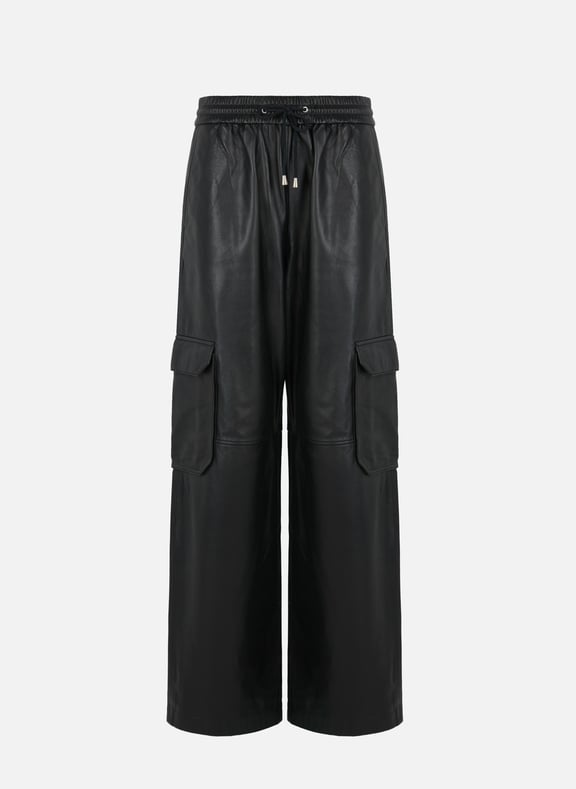 Pantalon cargo en cuir Noir by SAISON 1865 SAISON 1865 Pantalon cargo en cuir Noir