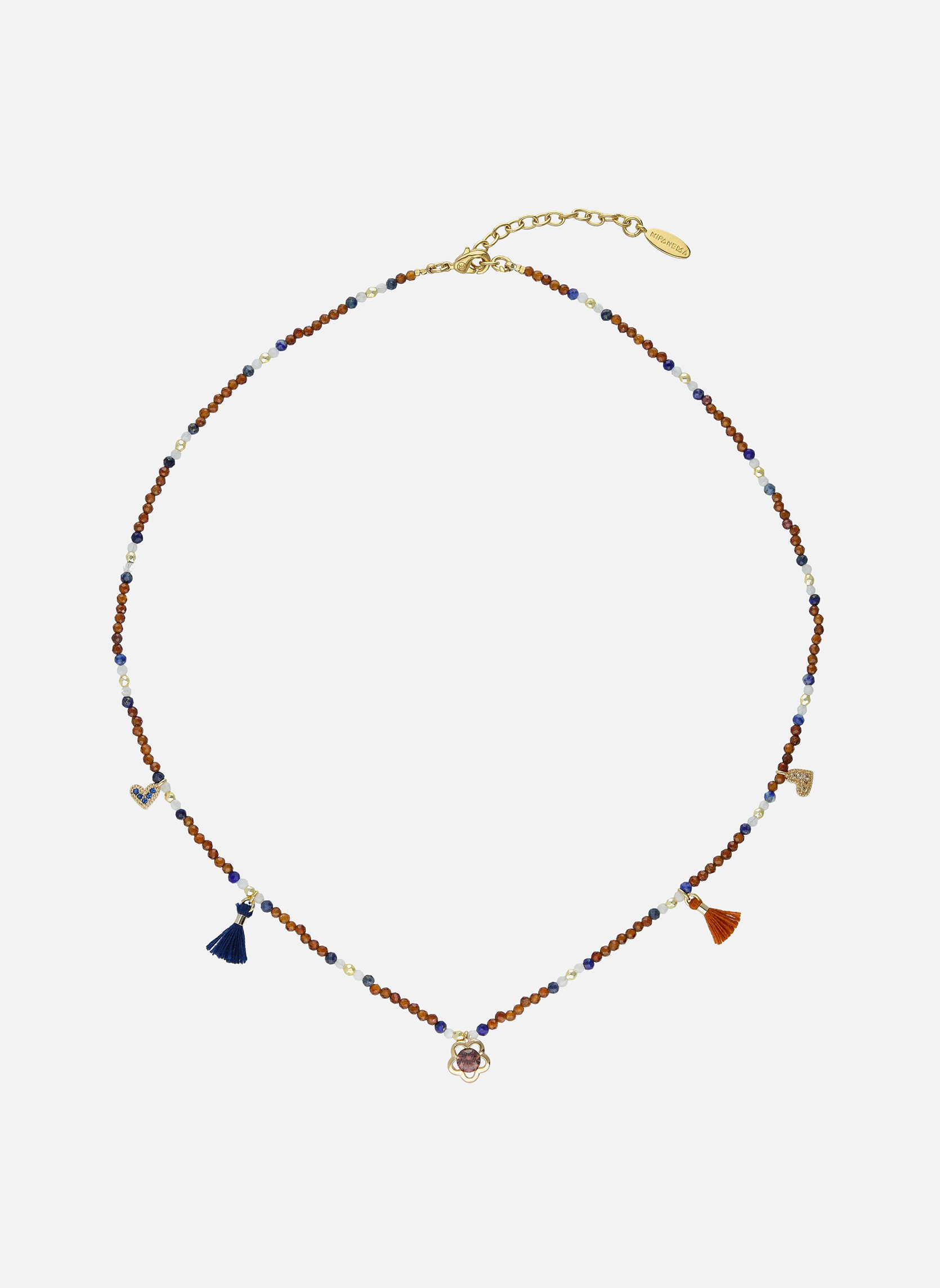 Collier avec perles et pampilles yoyo HIPANEMA Orange