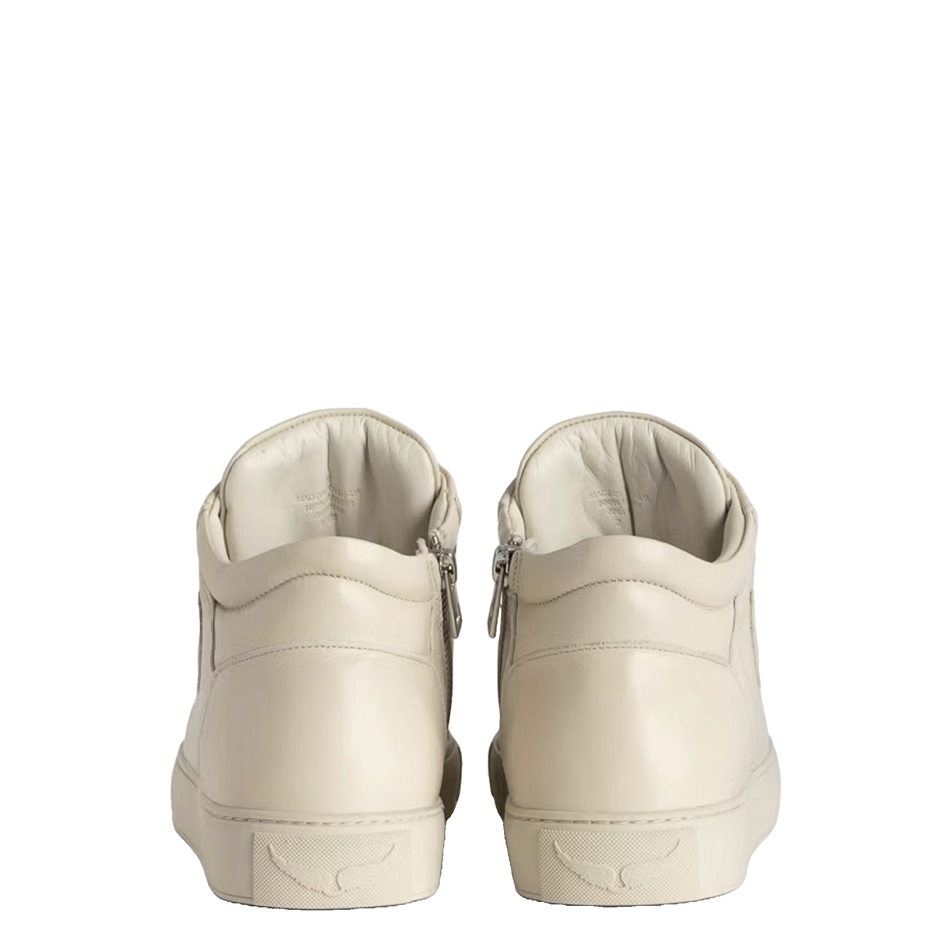 Baskets montantes en cuir mid fly ZADIG&VOLTAIRE Blanc