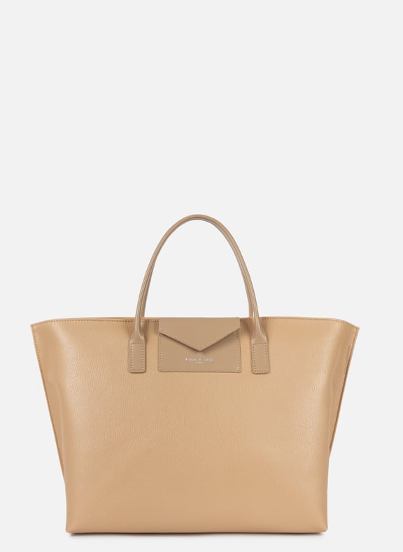 Grand sac cabas main - maya Beige by LANCASTER LANCASTER Grand sac cabas main - maya Beige