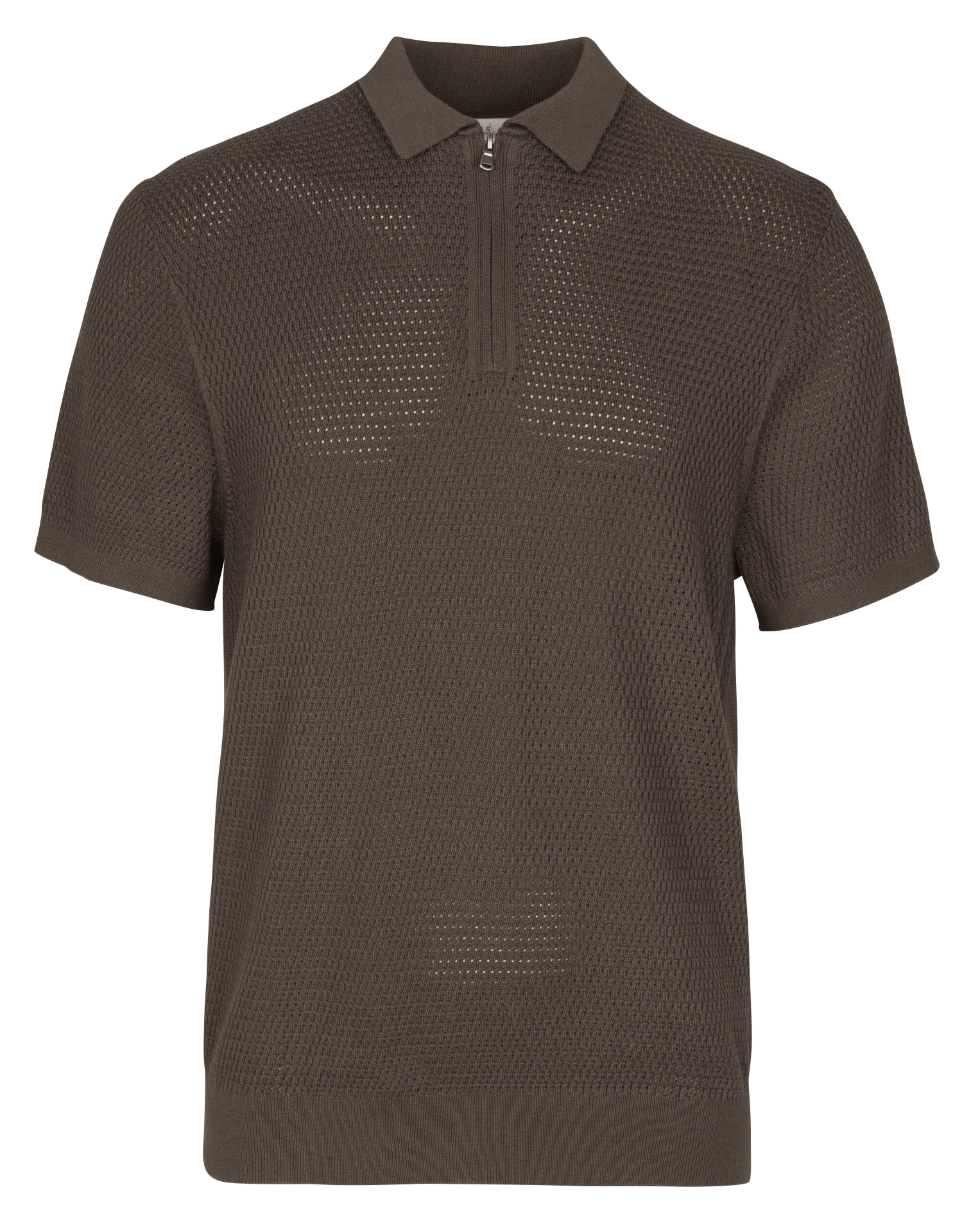 Polo droit en coton mélangé IKKS Kaki