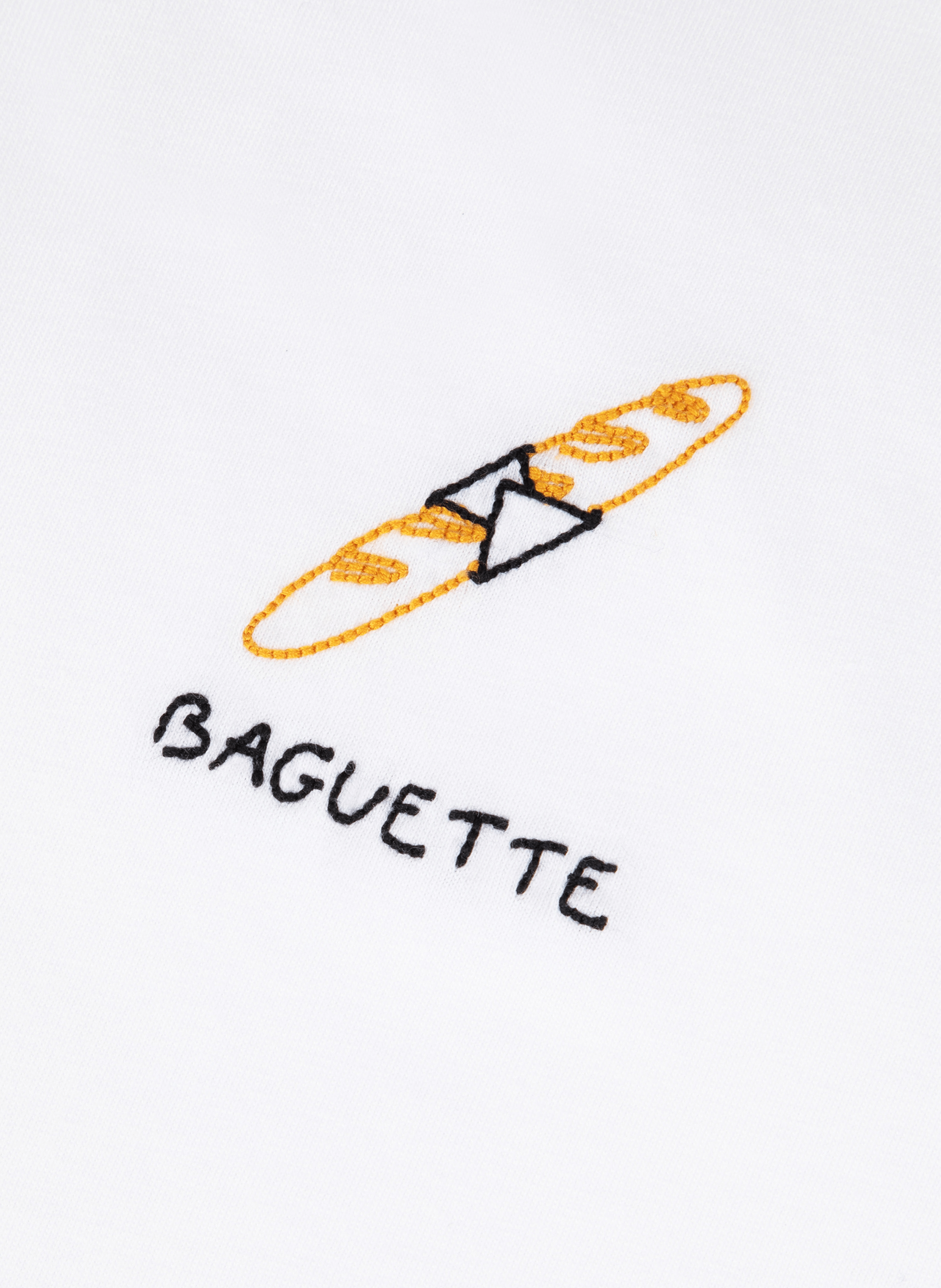 T-shirt droit brodé en coton  MAISON LABICHE Blanc