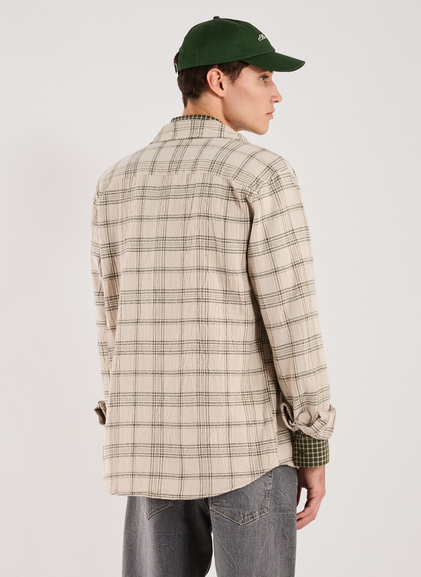 Surchemise à carreaux en coton LES DEUX Gris