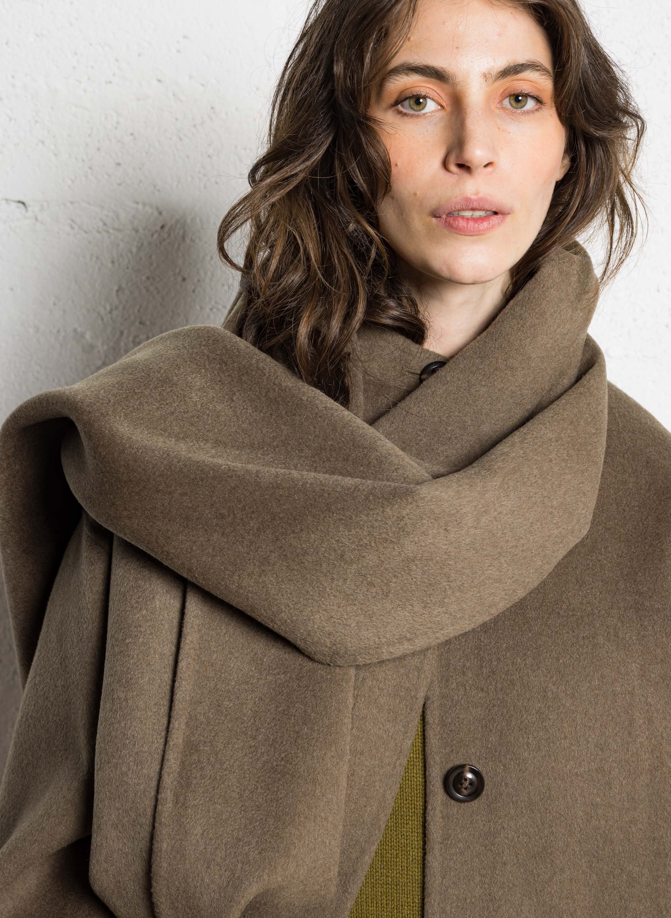 Manteau oversize en laine mélangée finn SOEUR Beige