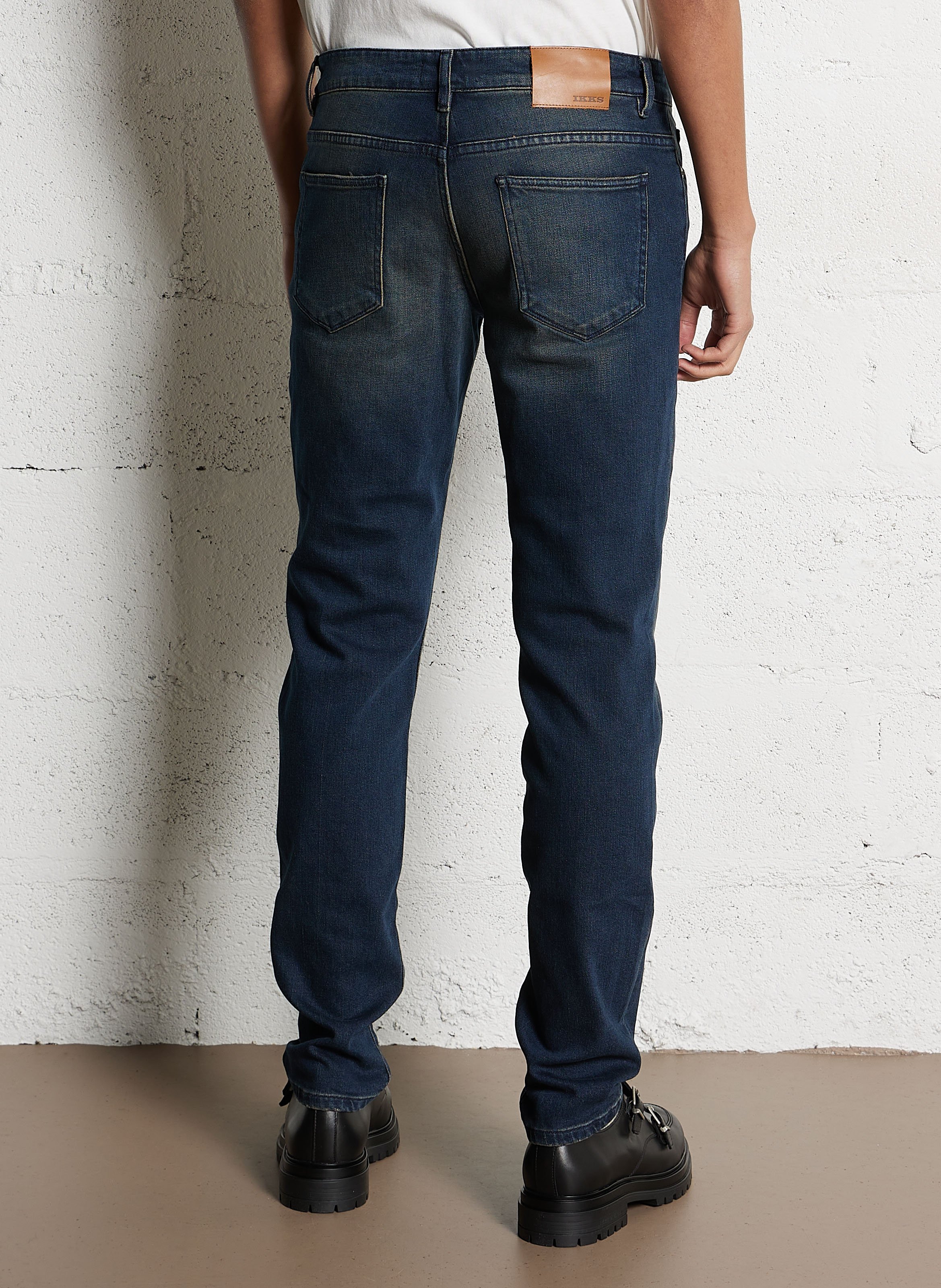 Jean droit en coton mélangé bruce IKKS Bleu