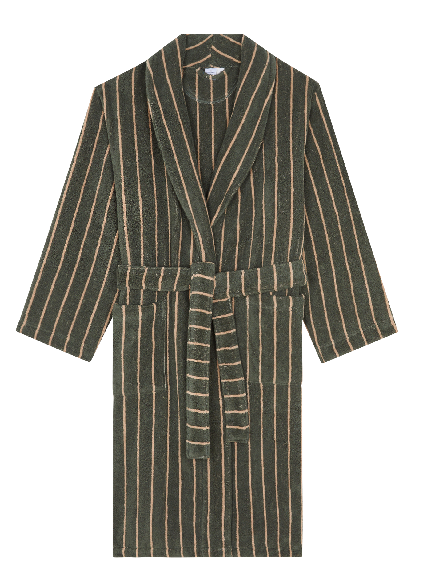 Organic Cotton Striped Robe AU PRINTEMPS PARIS Khaki