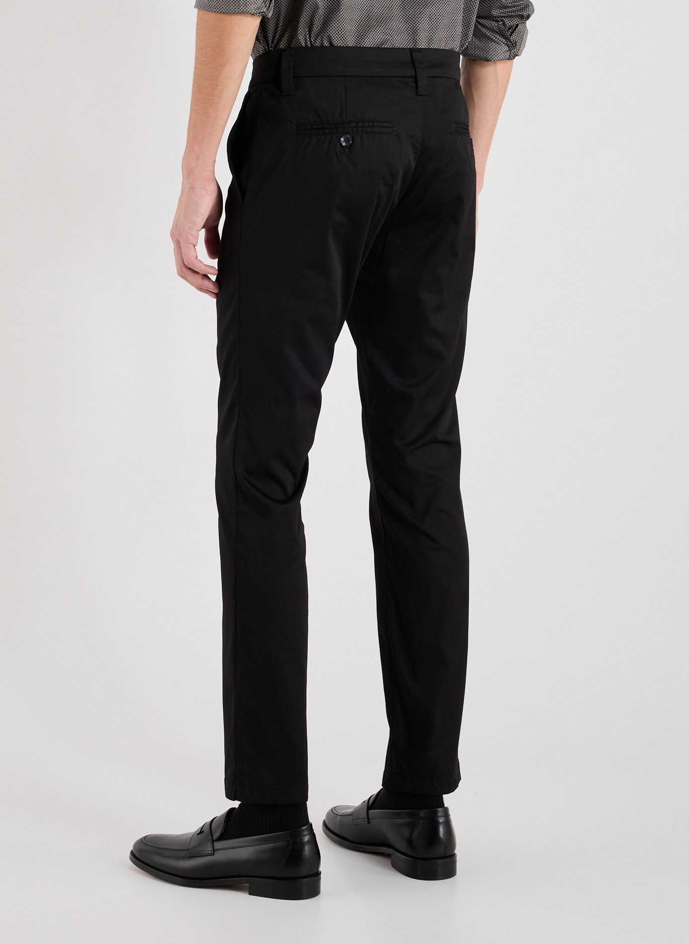 Cotton blend chino trousers  ARMANI EXCHANGE Black