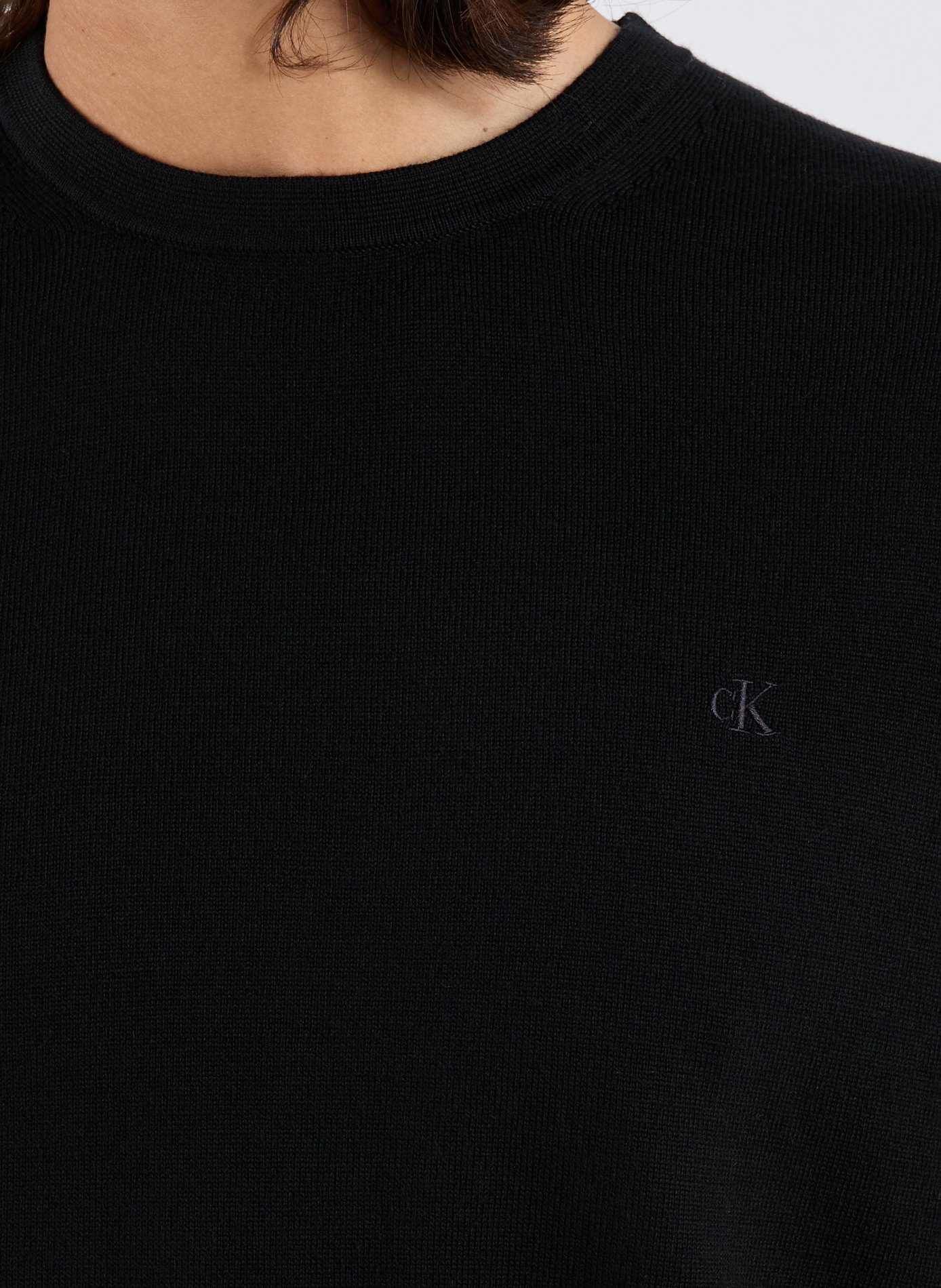 Fine merino wool jumper CALVIN KLEIN Black