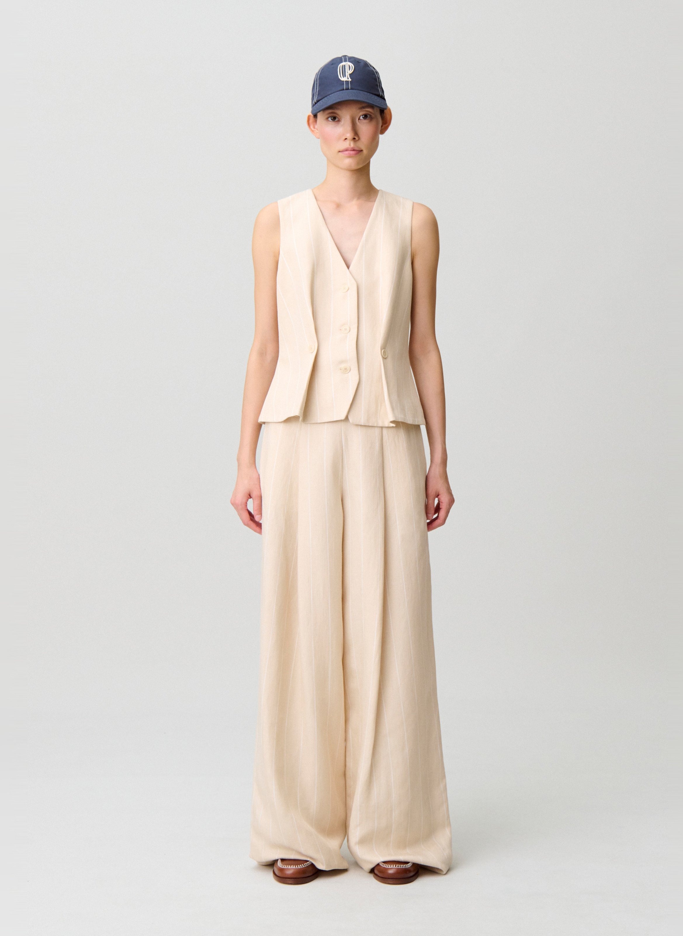 Veste col v CLAUDIE PIERLOT Beige