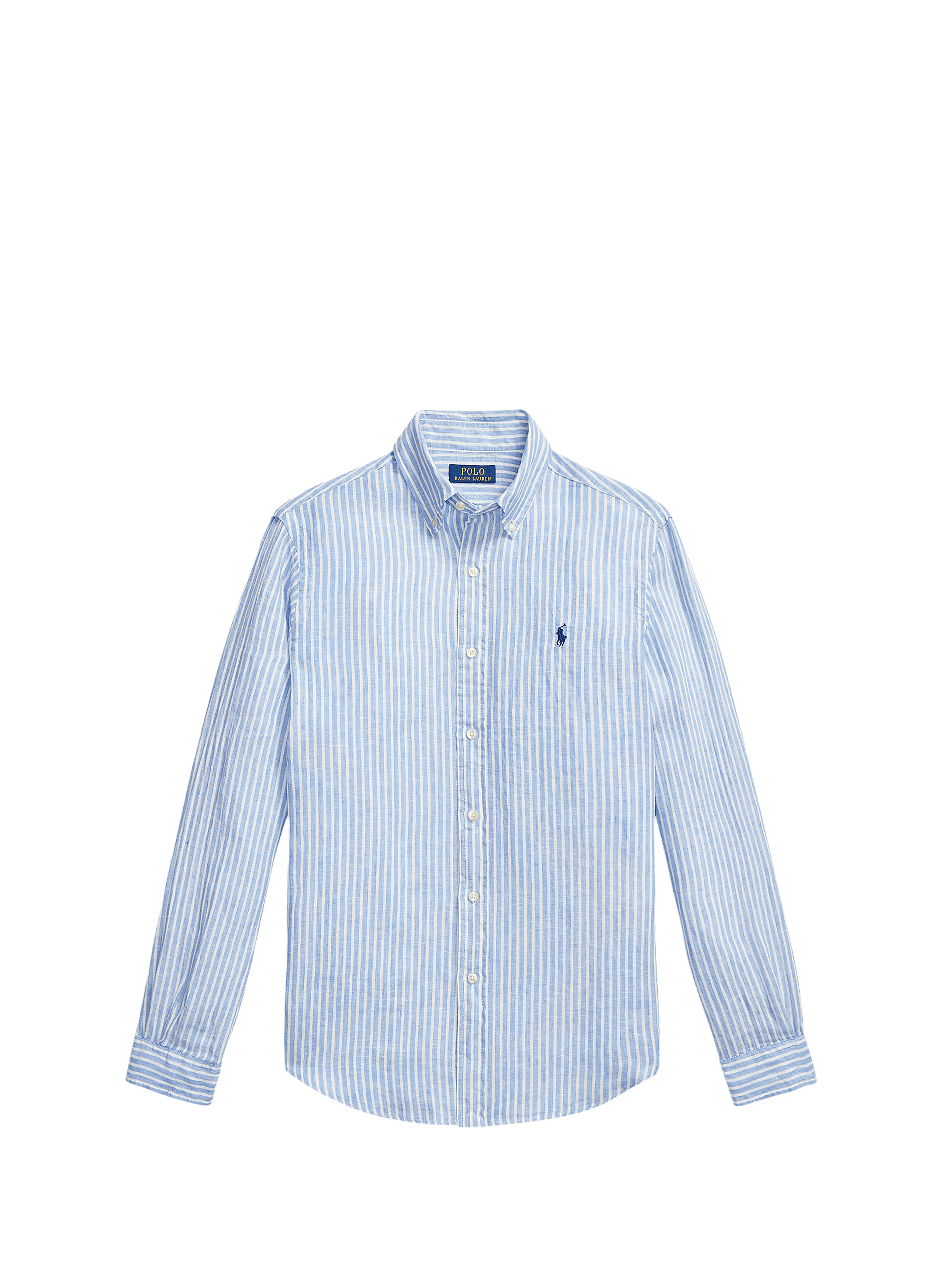 Shirt with American collar in striped linen POLO RALPH LAUREN Multicolour