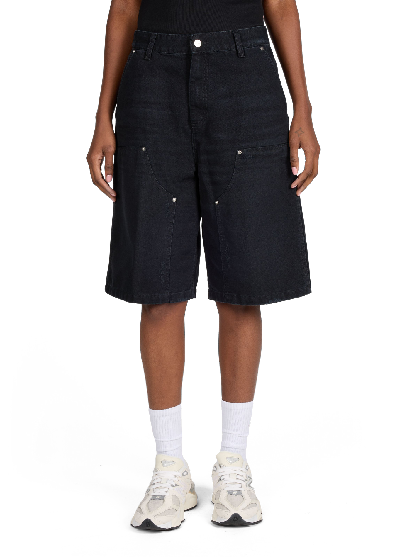 Straight cotton shorts CARHARTT WIP Black