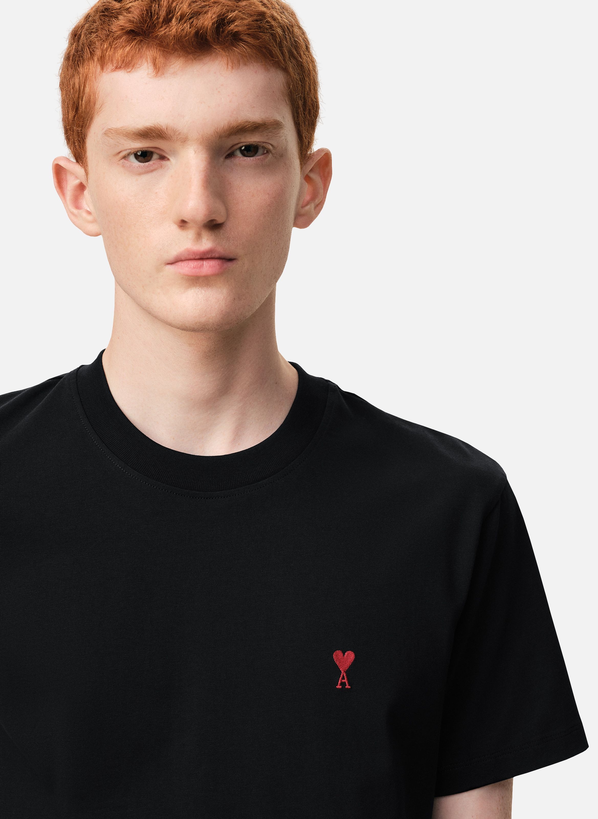 T-shirt Ami de Coeur Rouge unisexe AMI PARIS Noir