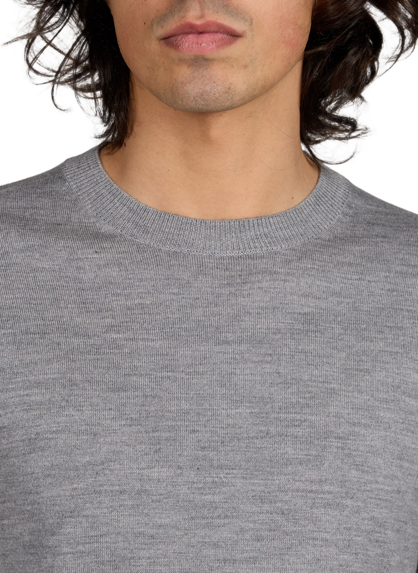 Fine merino wool jumper AU PRINTEMPS PARIS Grey