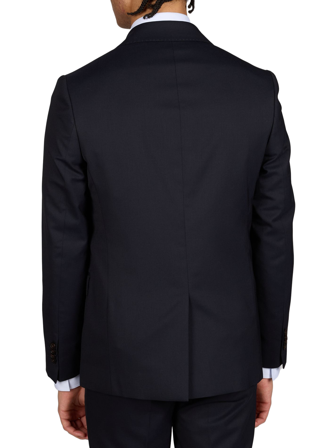 Fitted shoulder-padded wool blend blazer LAFAURIE Blue