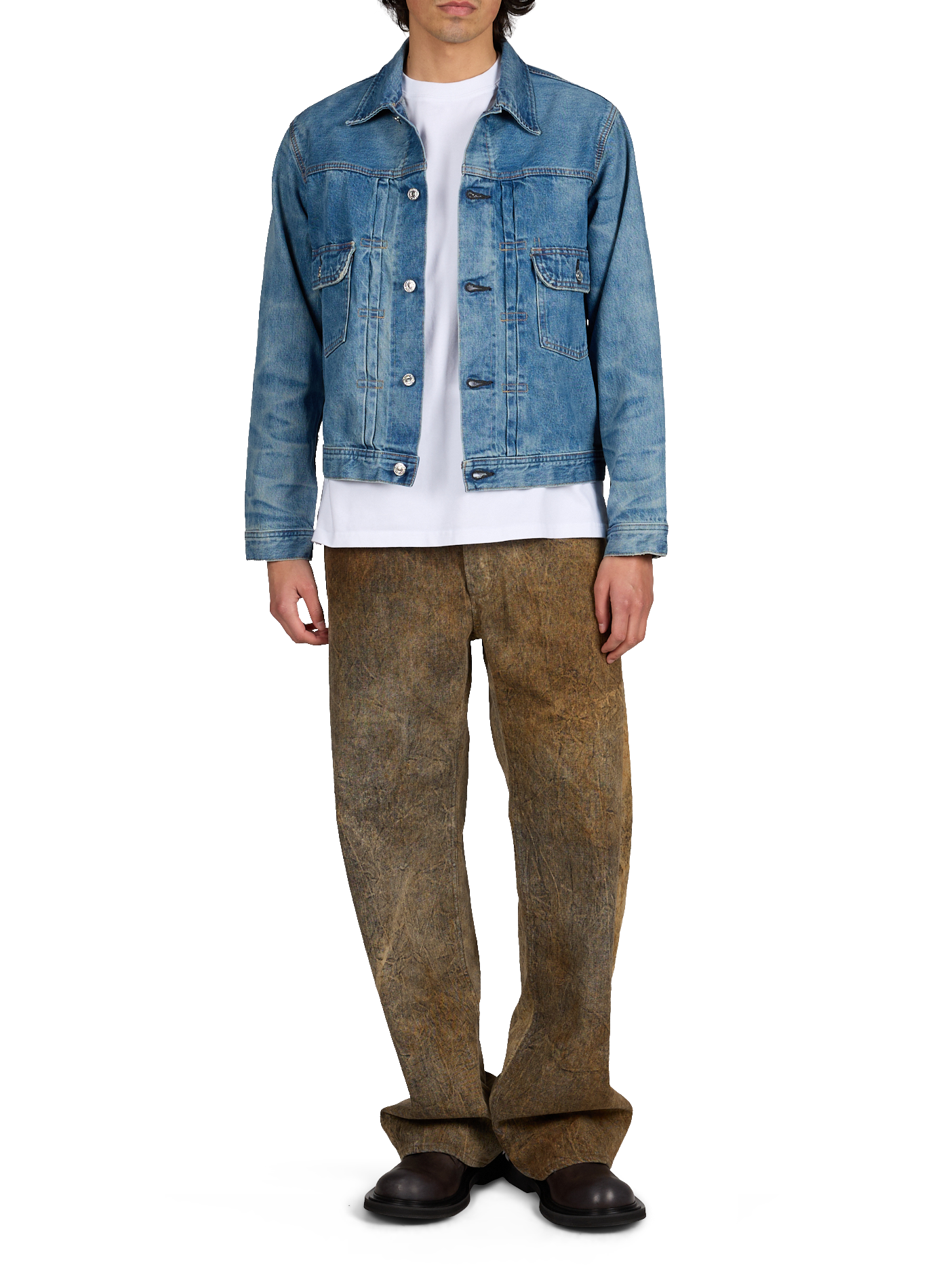 Cotton denim jacket EDWIN Blue