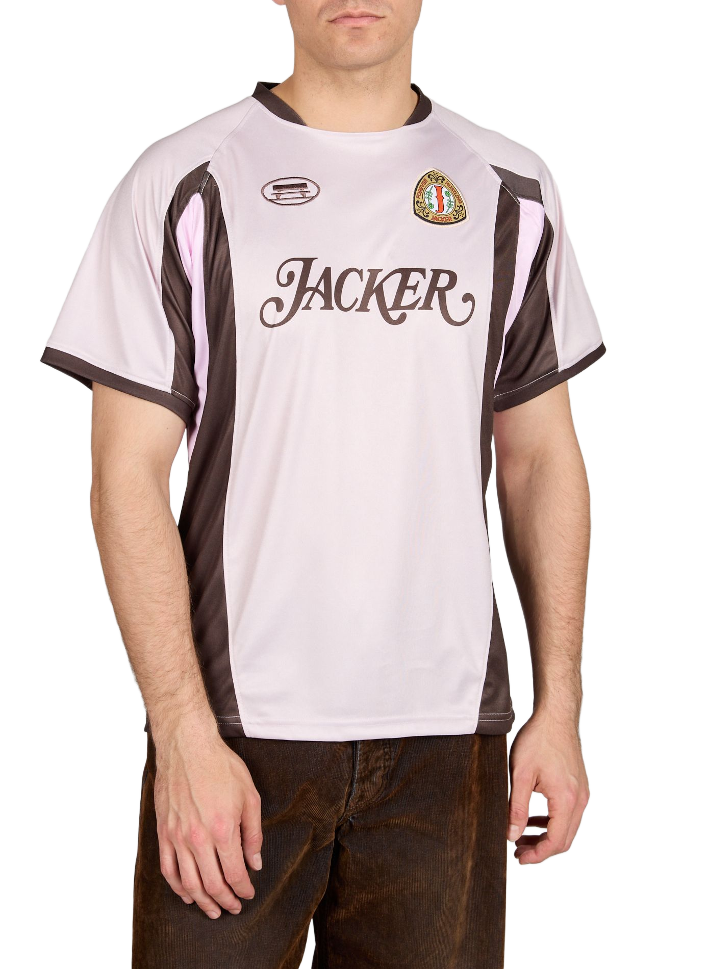Football jersey with inserts JACKER. Beige