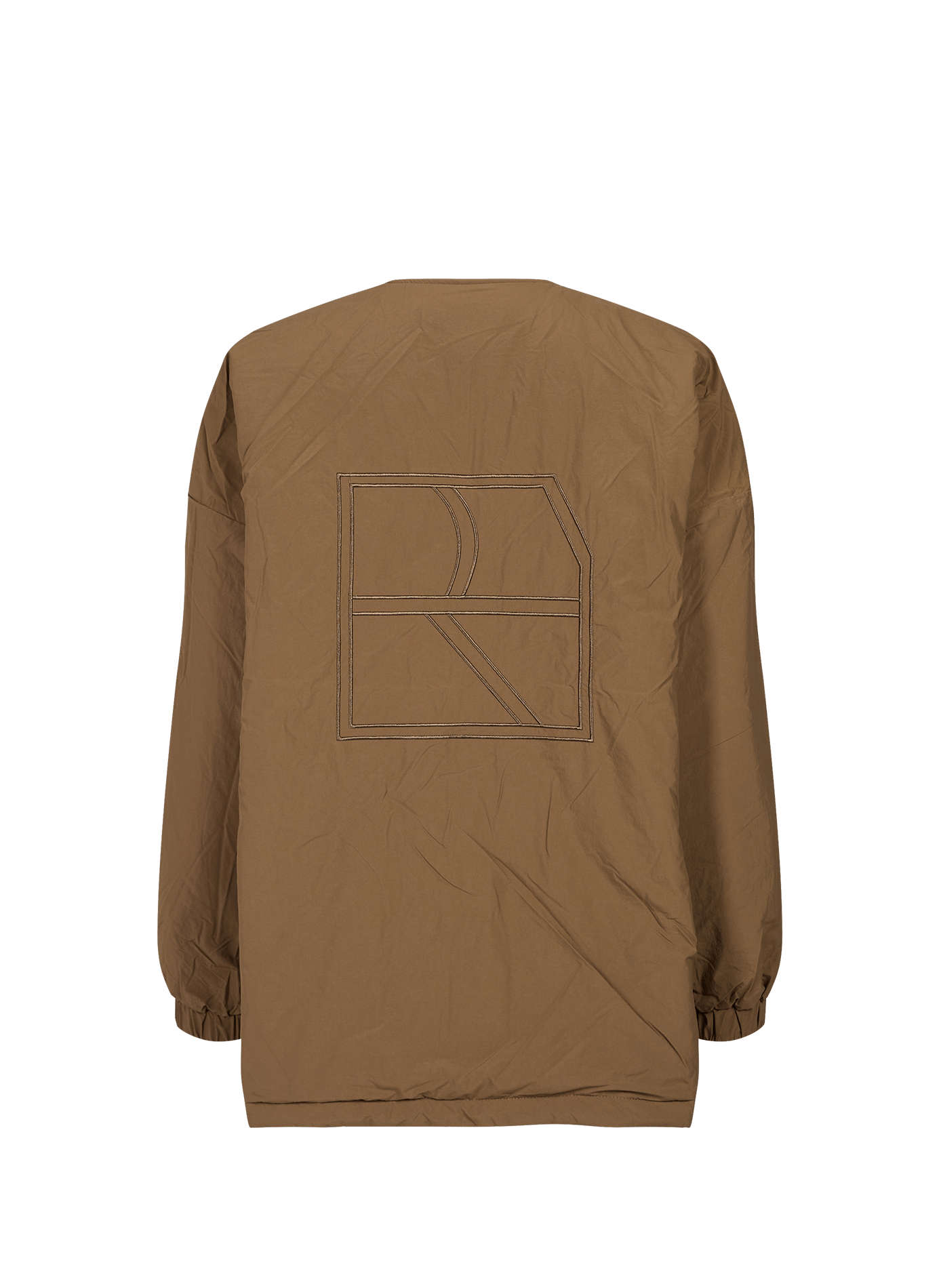 Quilted jacket with logo on the back VILA Brown