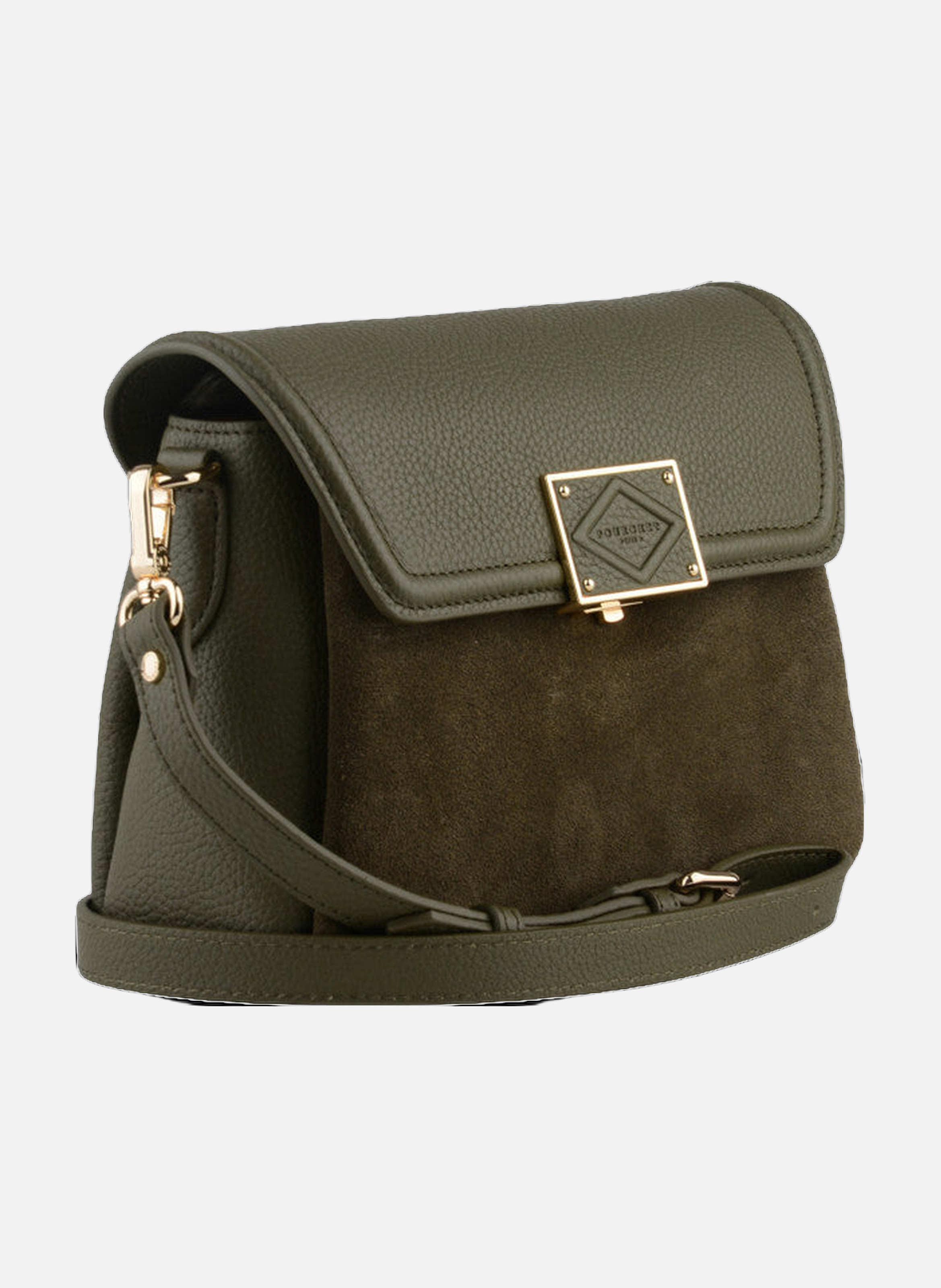 Carat nubuck | sac à main POURCHET Kaki