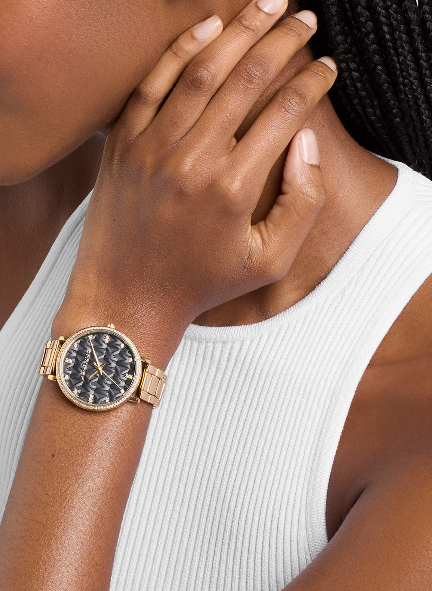 Montre quartz Pyper en acier inoxydable MICHAEL KORS MONTRES Noir