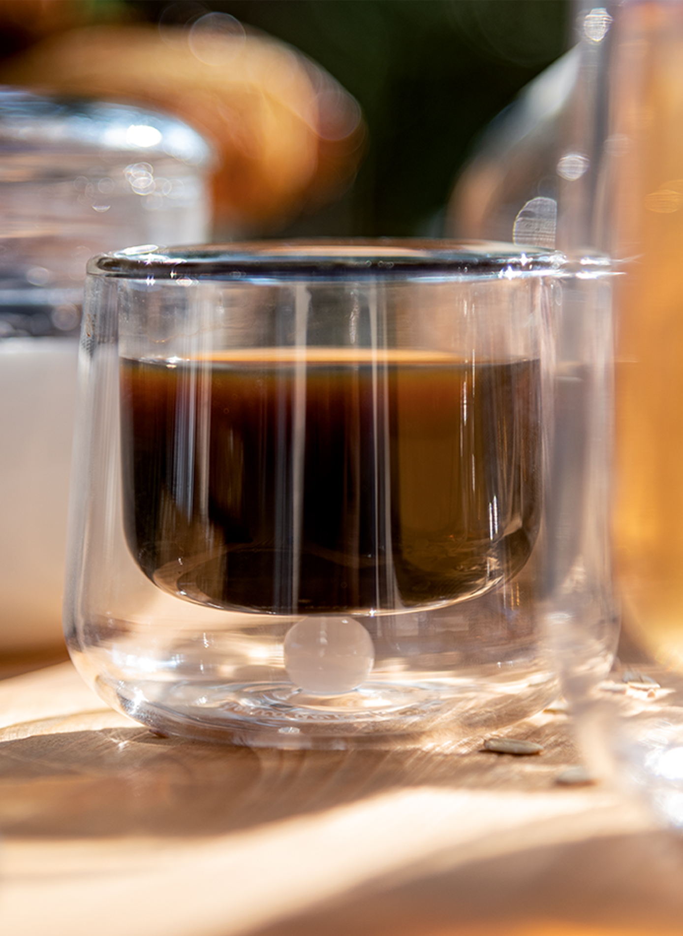 Set van 2 koffiekopjes Bilia van glas ZAFFERANO Wit